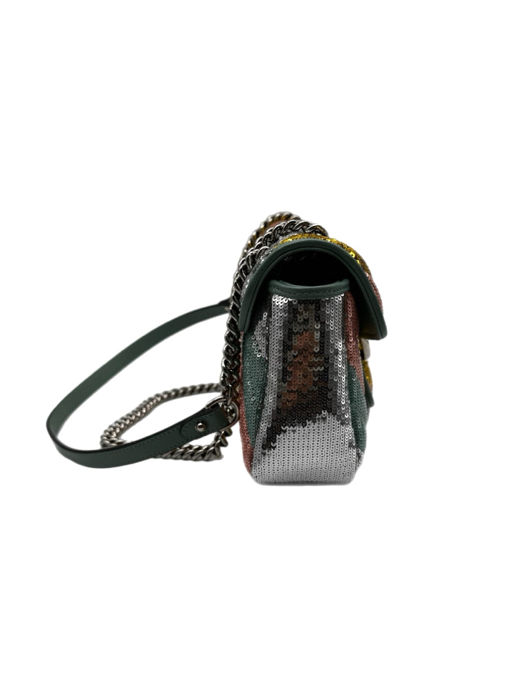 Gucci Sequin Matelassé Crossbody Bag for Women - Luxury Designer Shoulder Purse with Shimmering Embellishments | Perfect for Parties, Date Nights & Special Occasions