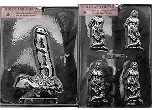 3D Penis Chocolate Mold for Adults - Large Silicone Candy Mold with Deep Throat Design & Instruction Guide | DIY Adult Chocolate Making, Bachelor Party, Valentine's Gift, Edible Art for Couples