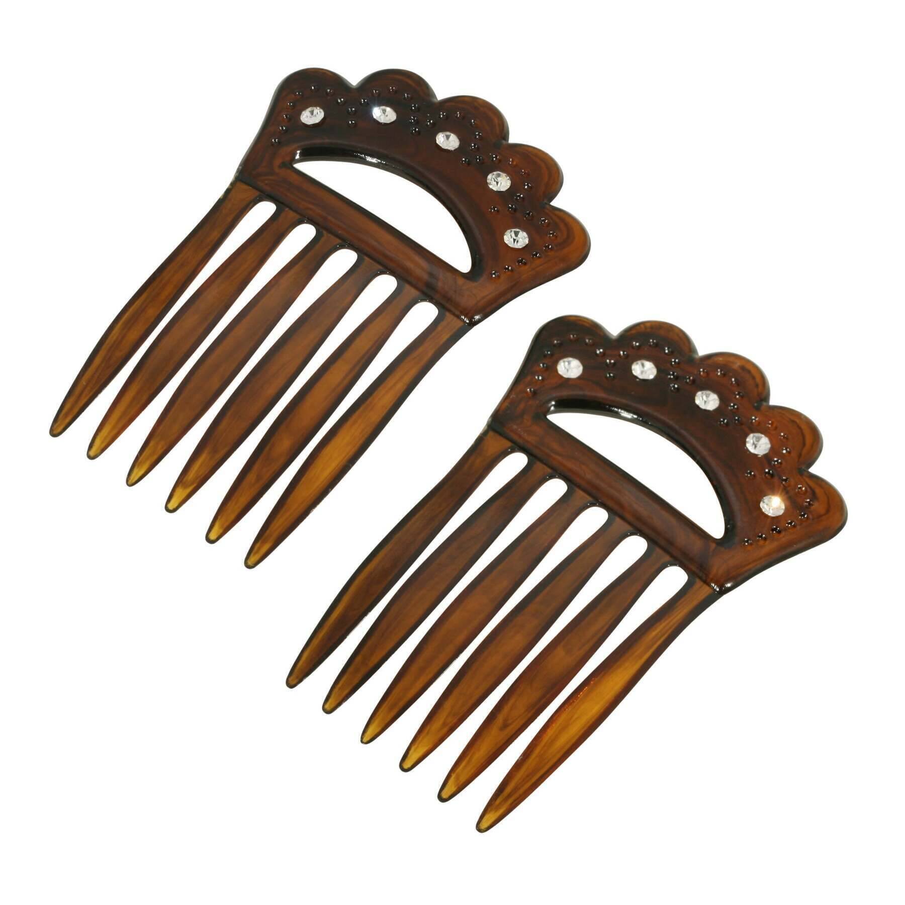 Vintage 1928 Jewelry Classic Double Hair Comb Pins - Elegant Bridal Hair Accessories for Weddings, Proms & Special Occasions