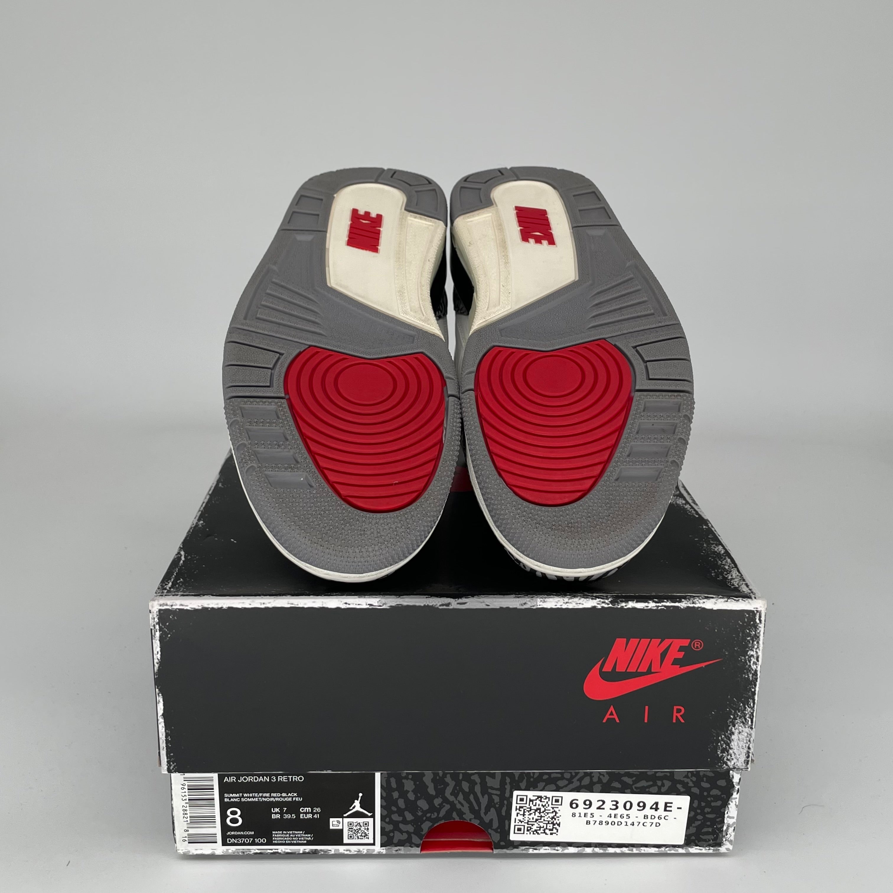 Original Air Jordan 3 White Cement Reimagined - Men's Size 8 (DN3707-100) - Retro Basketball Shoes for Streetwear & Sneaker Collection