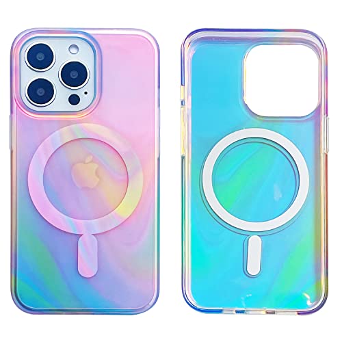 Holographic Gradient Swirl Marble