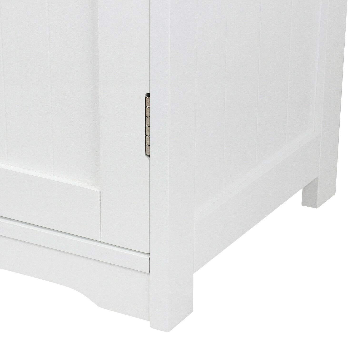White MDF Bathroom Floor Cabinet with Drawers - Waterproof Storage Organizer for Towels & Toiletries | Perfect for Small Bathrooms & Vanity Areas
