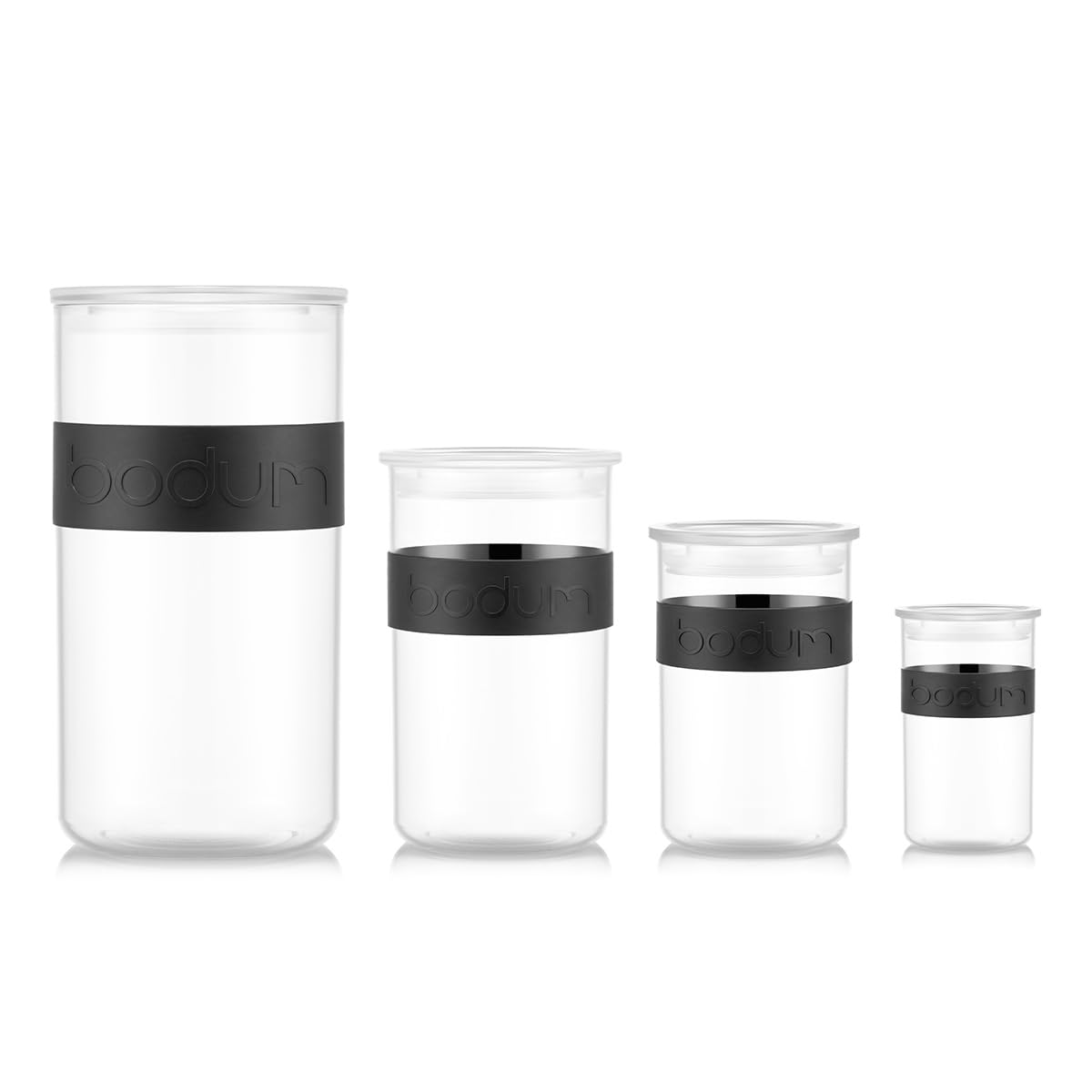 Bodum Presso 12-Piece Airtight Food Storage Container Set - BPA-Free Plastic with Silicone Seal for Pasta, Cereal, Flour, Coffee & Snacks | Kitchen Pantry Organization & Meal Prep