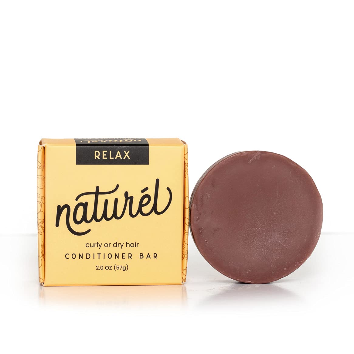 Natural Relax Moisturizing Conditioner Bar for Curly & Dry Hair - Vegan Zero Waste Hair Care for Frizzy Hair - Made in USA - Perfect for Travel, Gym & Eco-Friendly Bathroom Routine