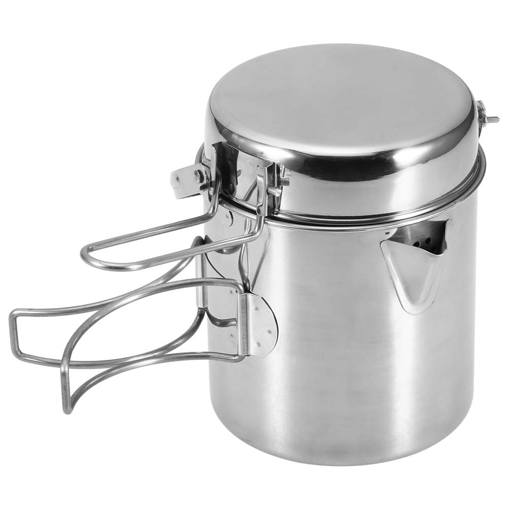 Portable Camping Cookware Set - Lightweight Outdoor Pots and Pans for Camping, Hiking, Backpacking & Picnics | Durable Stainless Steel Cooking Gear for Family Adventures & Outdoor Cooking