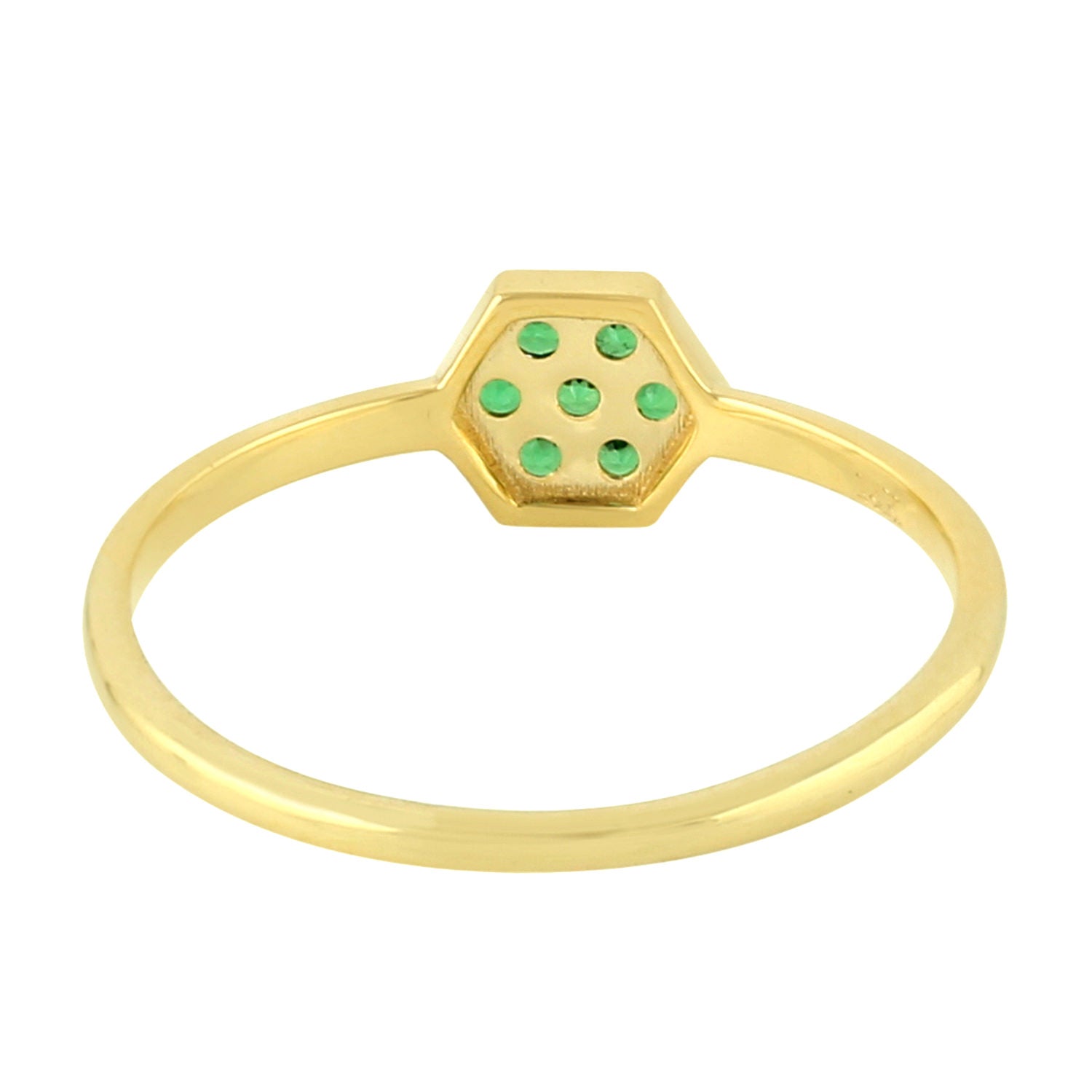 10K Yellow Gold Prong Cut Tsavorite Gemstone Designer Band Ring for Women - Elegant Wedding, Engagement & Anniversary Jewelry Gift