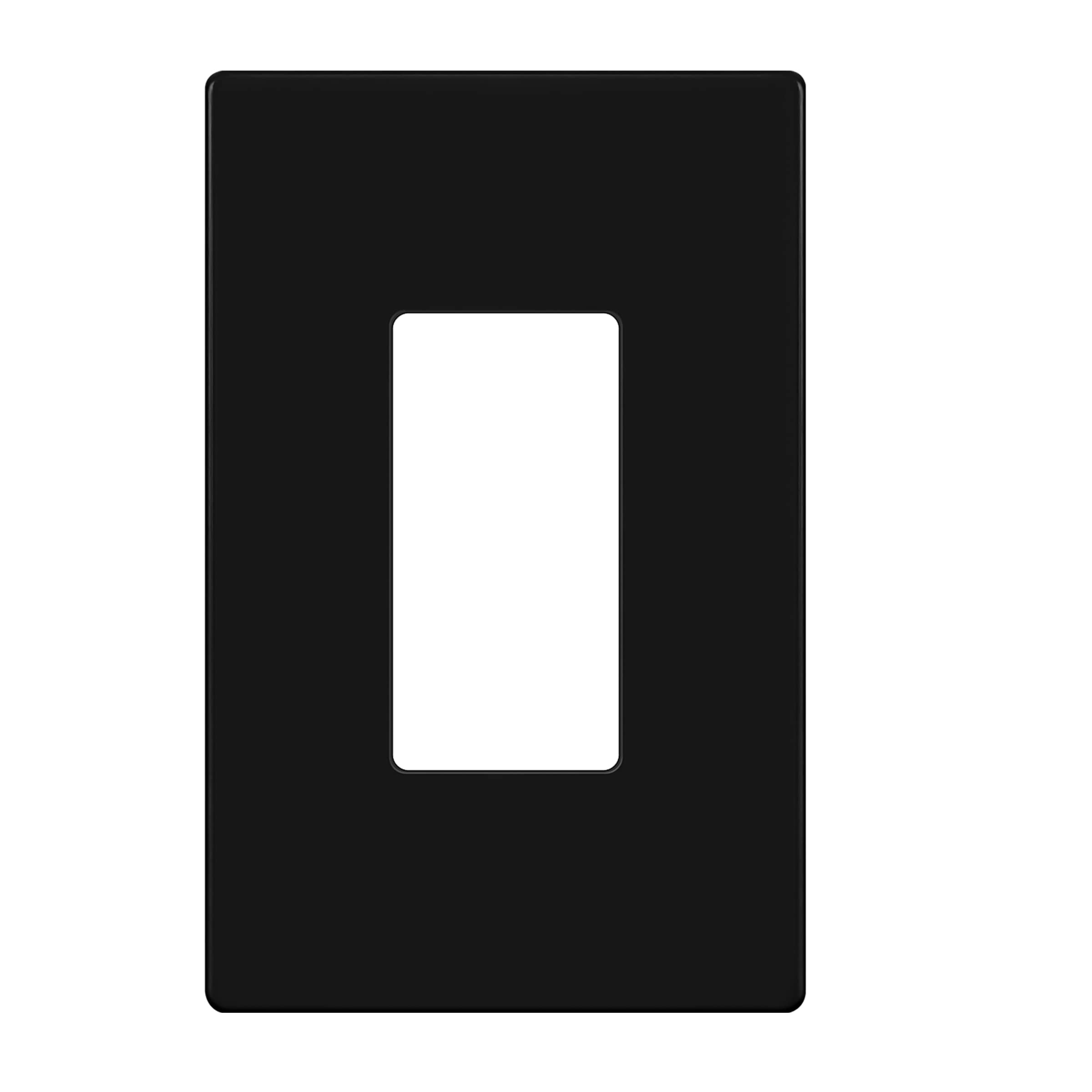 ENERLITES Screwless Decorator Wall Plates - Child Safe Outlet Covers, Glossy Finish, Medium Size 1-Gang (4.88