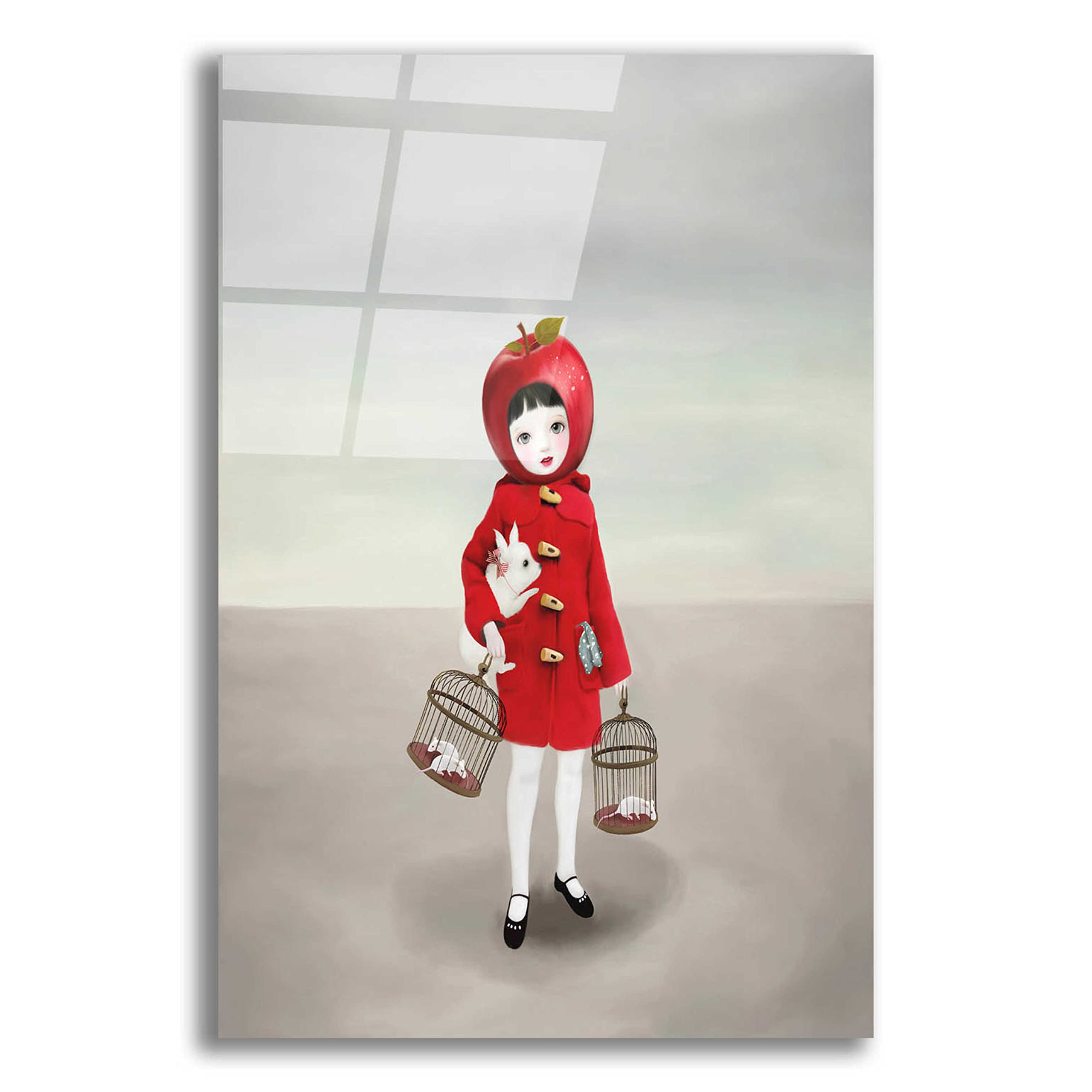 Epic Art 'Ruby' by Art & Ghosts - Premium Acrylic Glass Wall Decor 16x24 Inches - Modern Home & Office Artwork for Living Room, Bedroom Decor