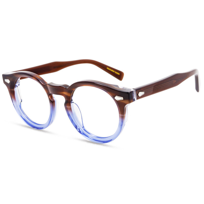 Vintage Acetate Round Eyeglass Frames SP-9632 - Retro Style Unisex Optical Glasses for Men & Women - Perfect for Reading, Fashion, and Everyday Wear