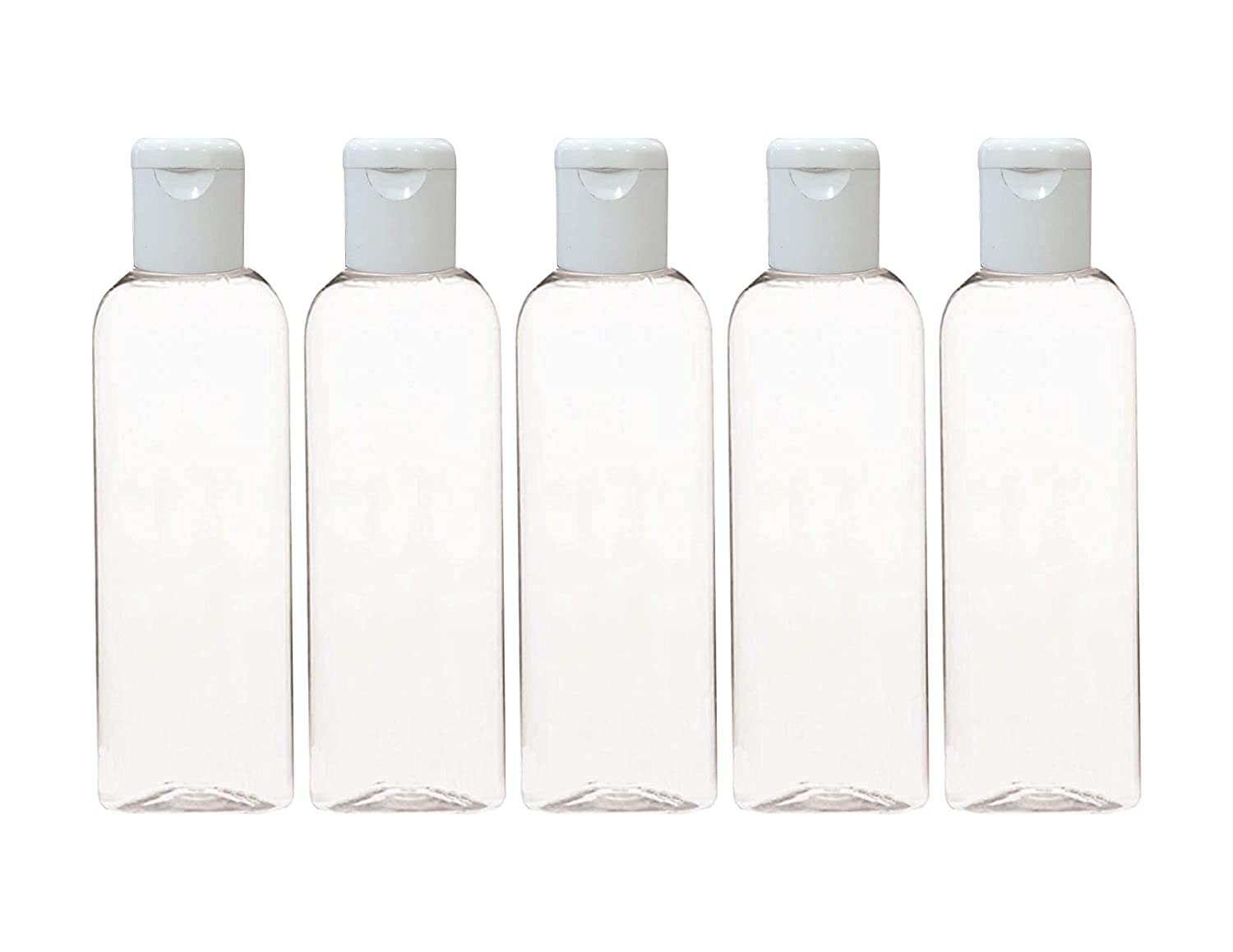 200ml Refillable Travel Size Plastic Bottles - Clear Empty Squeeze Bottles with Flip Top Cap for Toiletries, Shampoo, Lotion & Cosmetics | Leak Proof & Portable | Perfect for Travel, Gym & Home Use (Pack of 3)