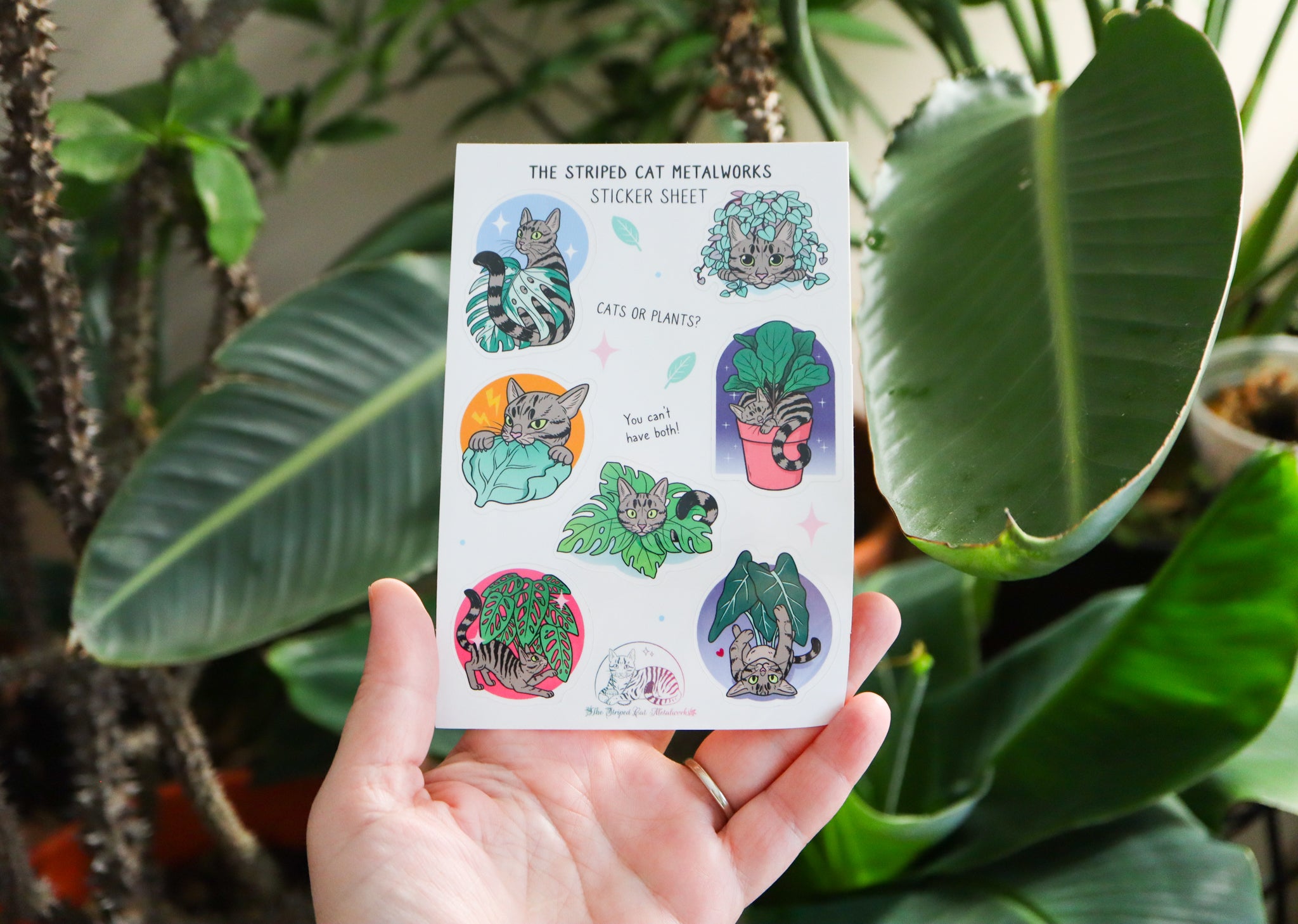 Max's Planty Sticker Sheet - Waterproof Vinyl Decals for Laptops, Journals & DIY Crafts - Perfect for Scrapbooking, Planner Decor & Water Bottle Personalization