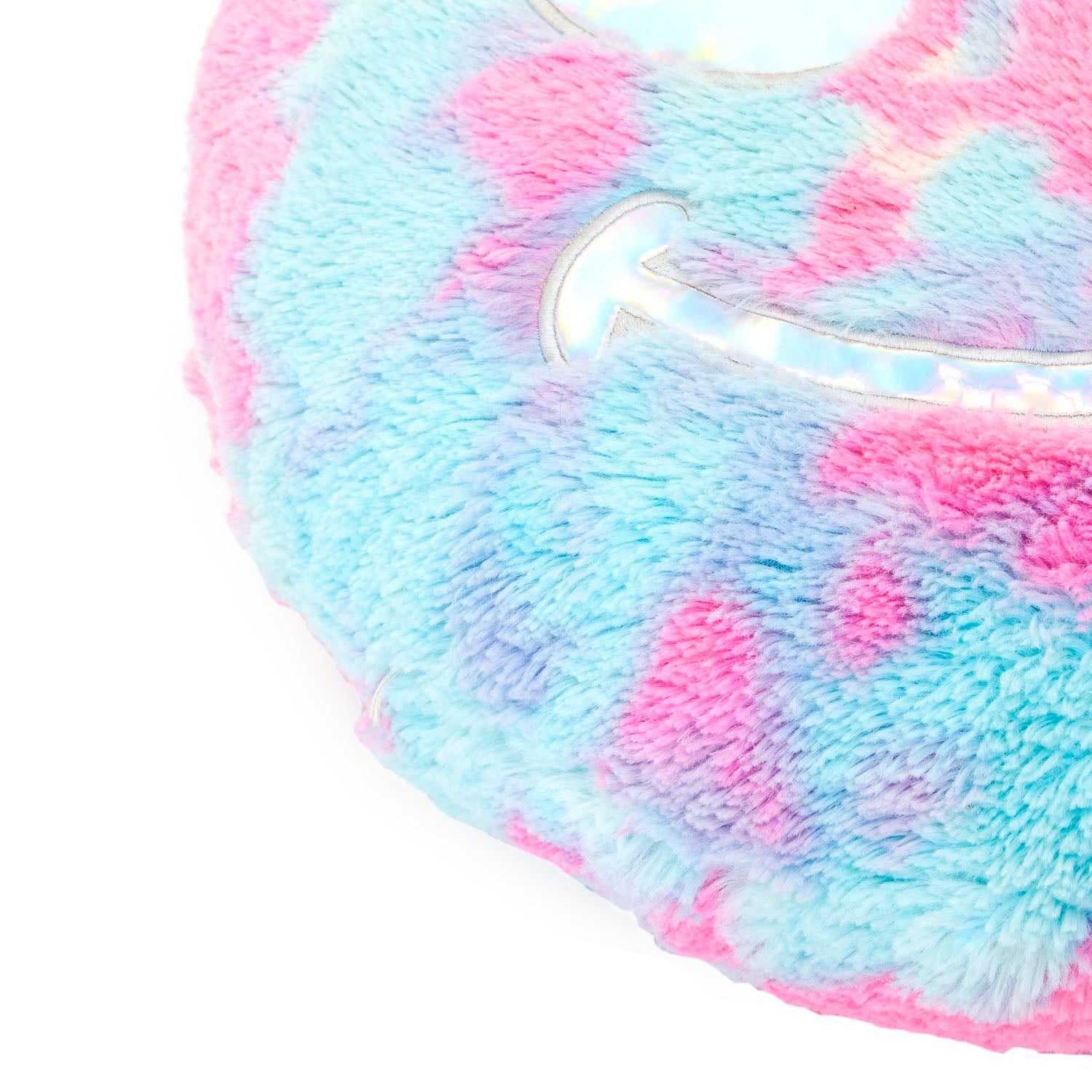 Soft Blue & Pink Plush Cotton Candy Smiley Face Pillow - Cute Hugging Pillow for Kids, Teens & Adults - Perfect for Bedroom Decor, Lounge Comfort & Stress Relief