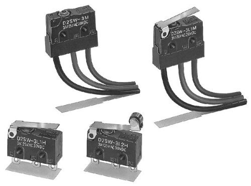 Omron D2SW-3L3M Snap Action Switch - Micro Limit Switch for Industrial Equipment, Appliances, and Automation Systems | Durable SPDT Electrical Component for Control Panels and Machinery