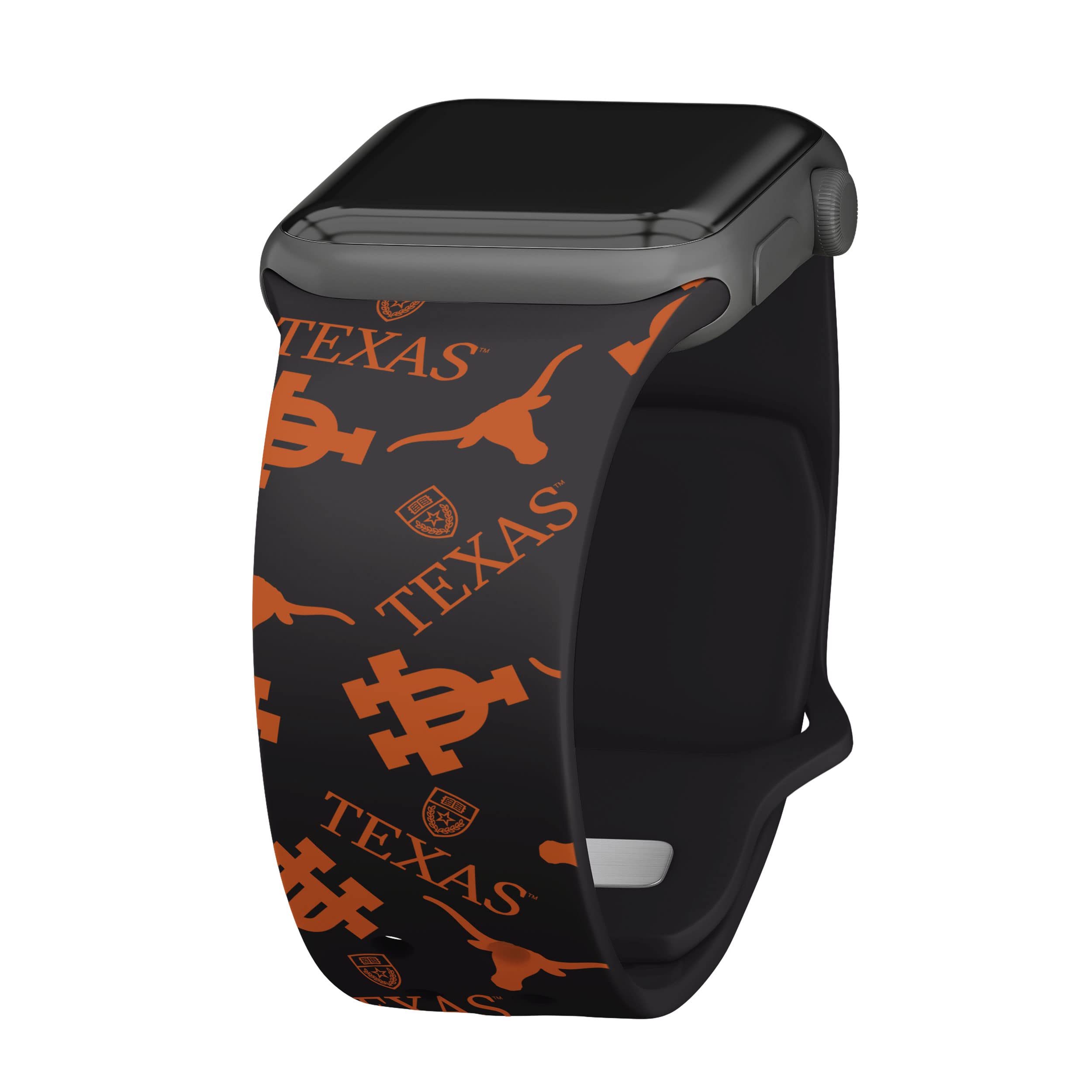 Texas Longhorns HD Watch Band for Apple Watch - Durable Silicone Strap, Compatible with All Apple Watch Models - Perfect for Sports, Workouts, and Everyday Wear