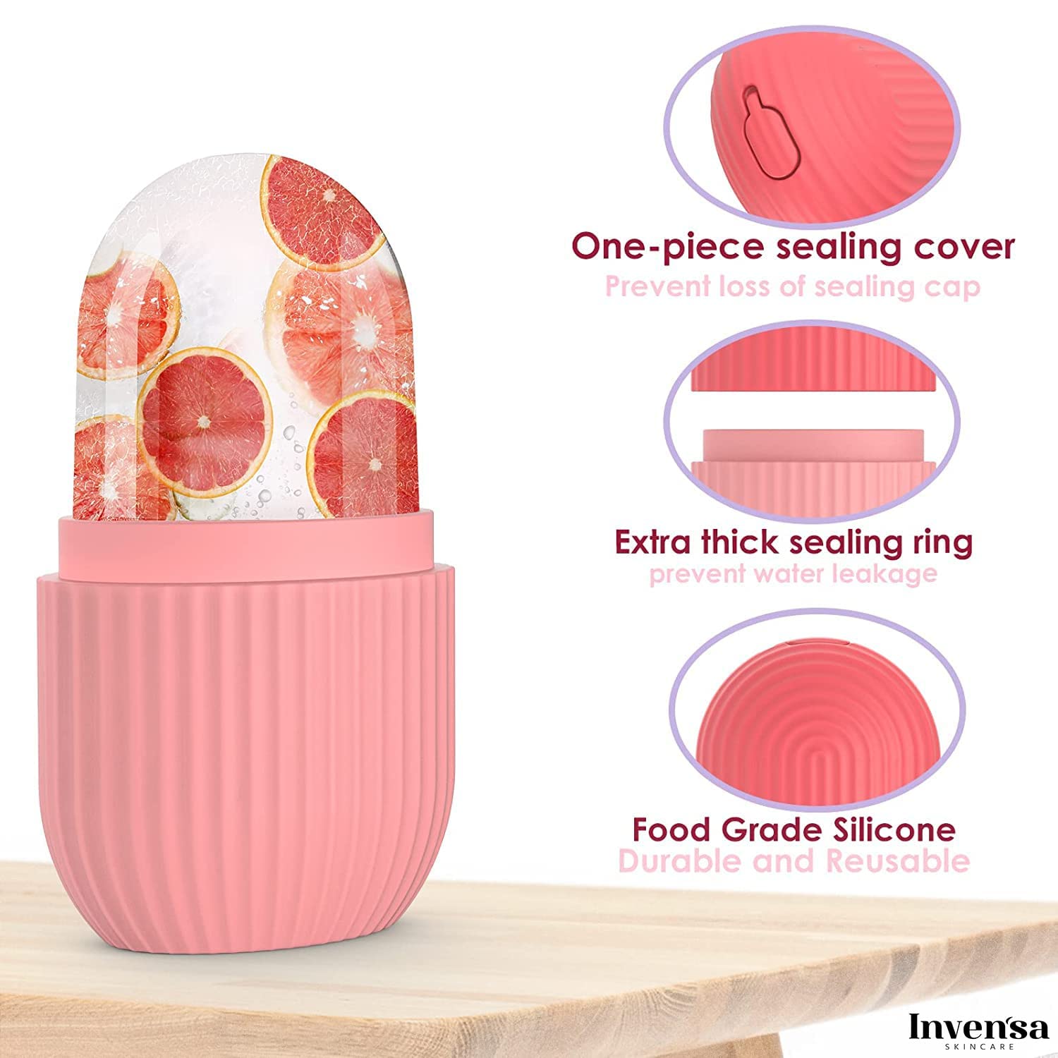 SNOFER Reusable Ice Roller for Face & Eyes - Skin Brightening, Glow Enhancing & Fine Line Reducing | Beauty DIY & Skincare Tool for Puffiness, Dark Circles & Morning Routine