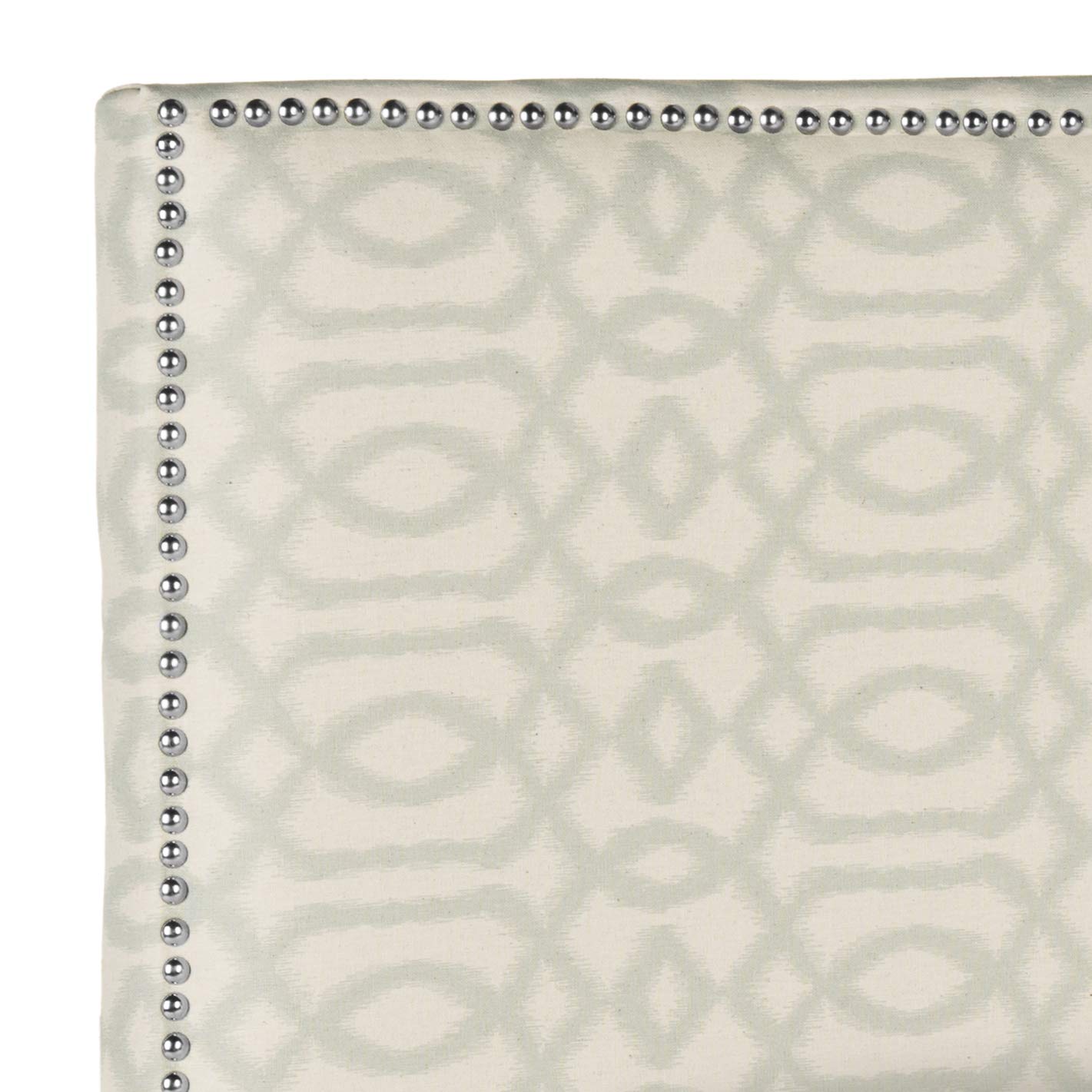 Safavieh Upholstered Queen Size Headboard in Wheat & Pale Blue - Elegant Bedroom Decor for Master or Guest Room