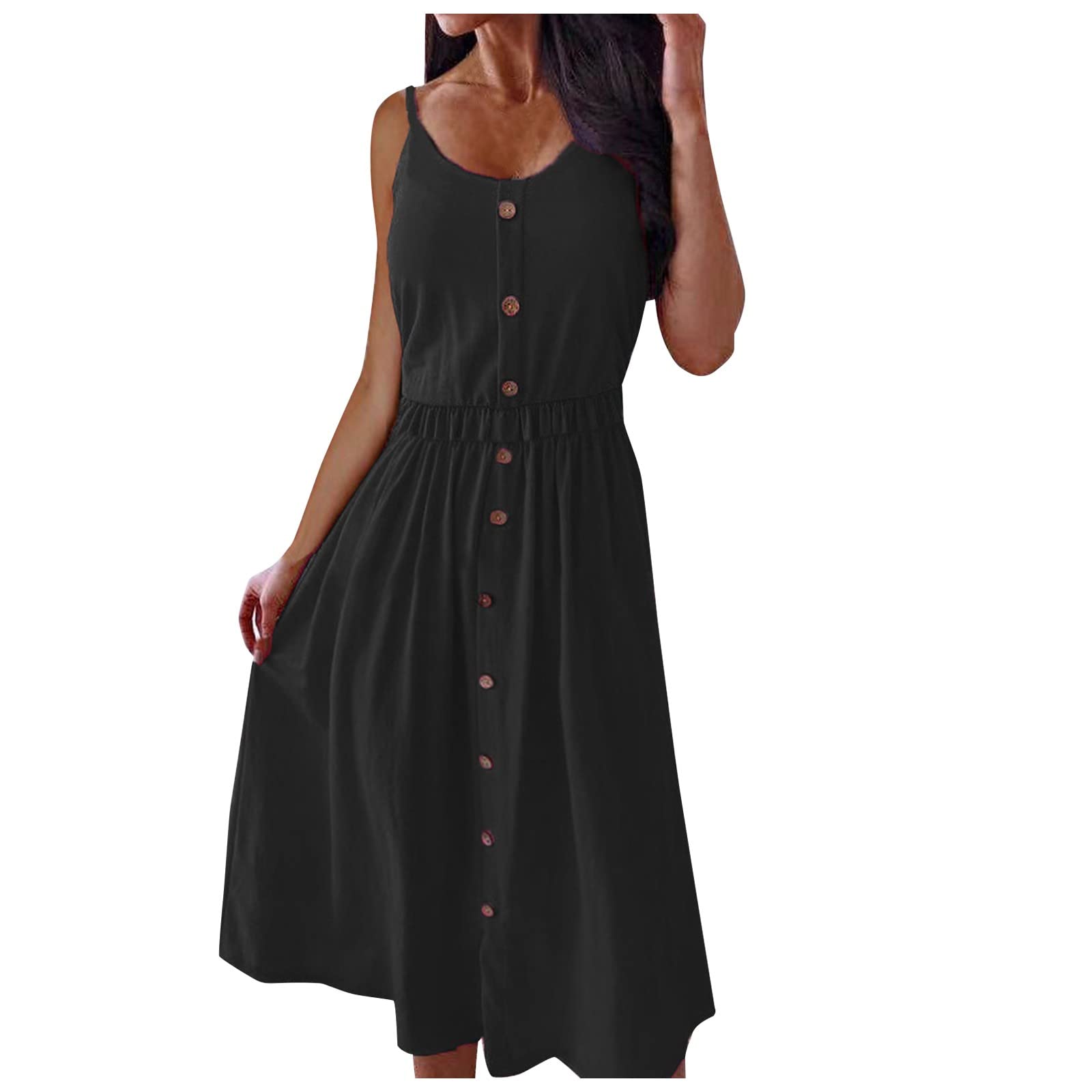 Sexy Women's Birthday Maxi Dress with Pockets - 2022 Casual Tank Sundress for Summer, Beach & Party (Sizes S-3XL) | Perfect for Vacations, Date Nights & Special Occasions