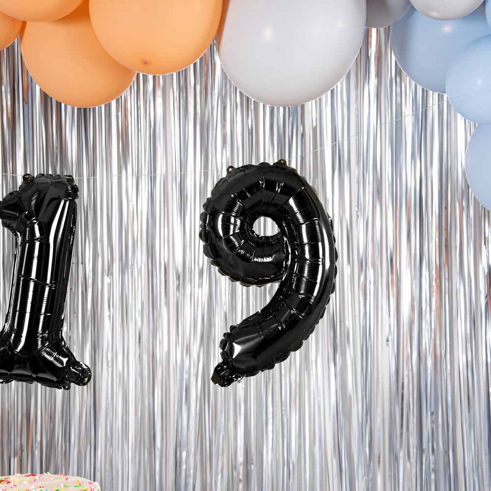 Balloonify Black Mylar Number 9 Balloon - 16 Inch Large Foil Balloons (1 Count) for Birthday Parties, Anniversaries & Celebrations