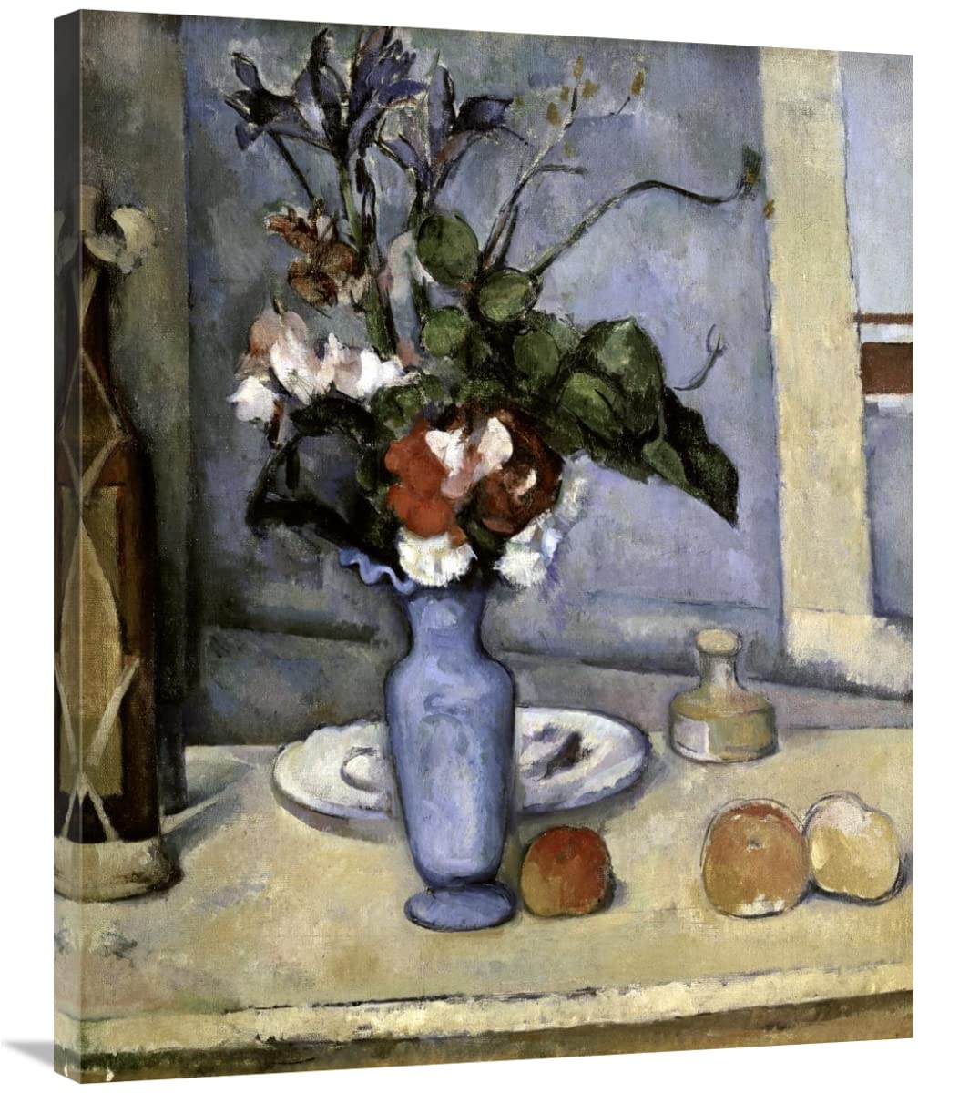 36 Inch Blue Vase Art Print by Paul Cezanne - Famous Still Life Painting for Home Decor, Office Wall Art & Gift Idea