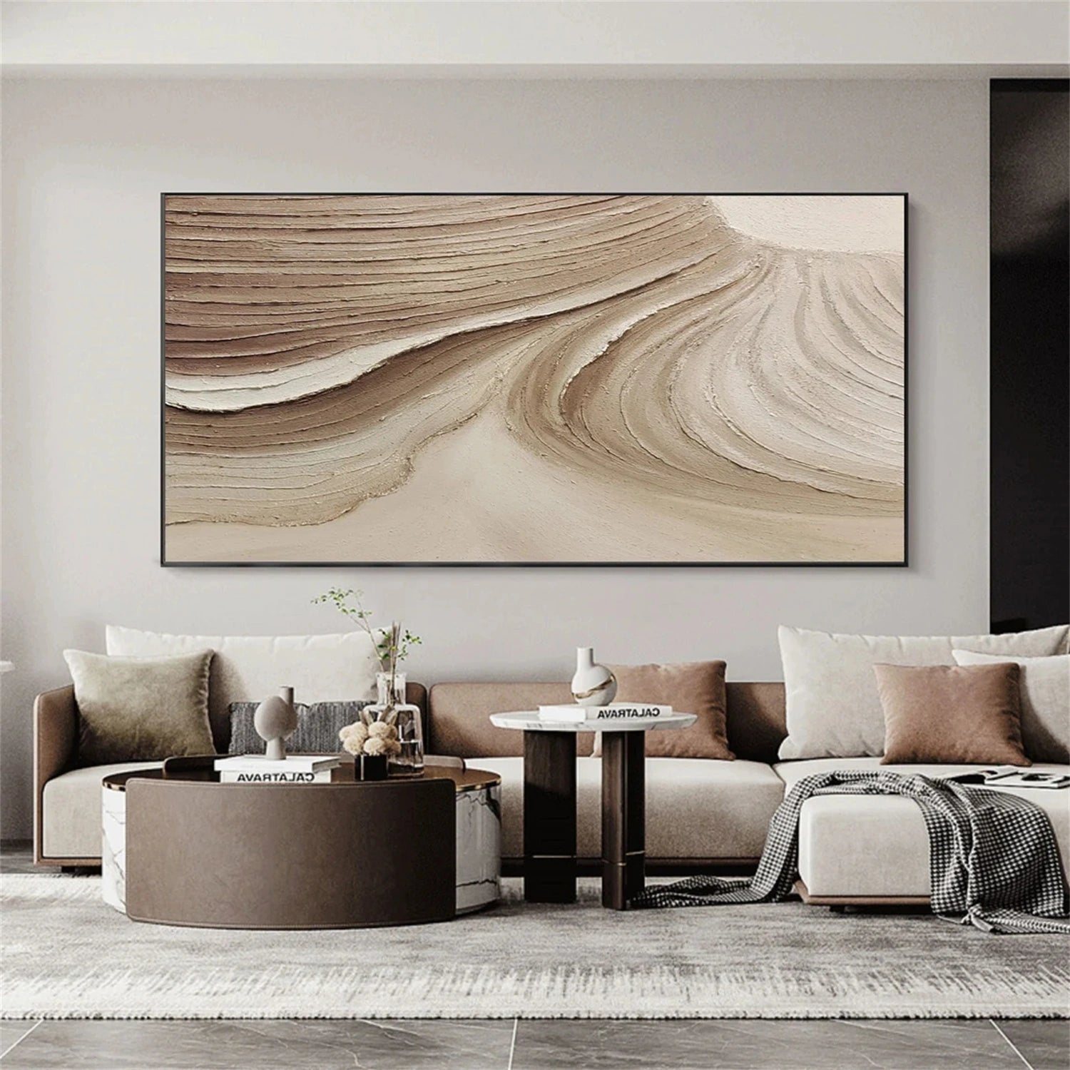 Abstract Painting #AB 276 - Modern Wall Art for Living Room, Bedroom & Office Decor - Handmade Canvas Artwork