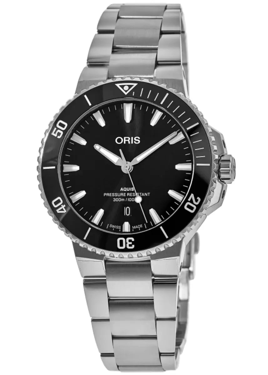Oris Aquis Date 43.5mm Black Dial Men's Luxury Dive Watch 01 733 7789 4154 - Waterproof Swiss Automatic Watch for Men - Perfect for Diving, Swimming & Everyday Wear
