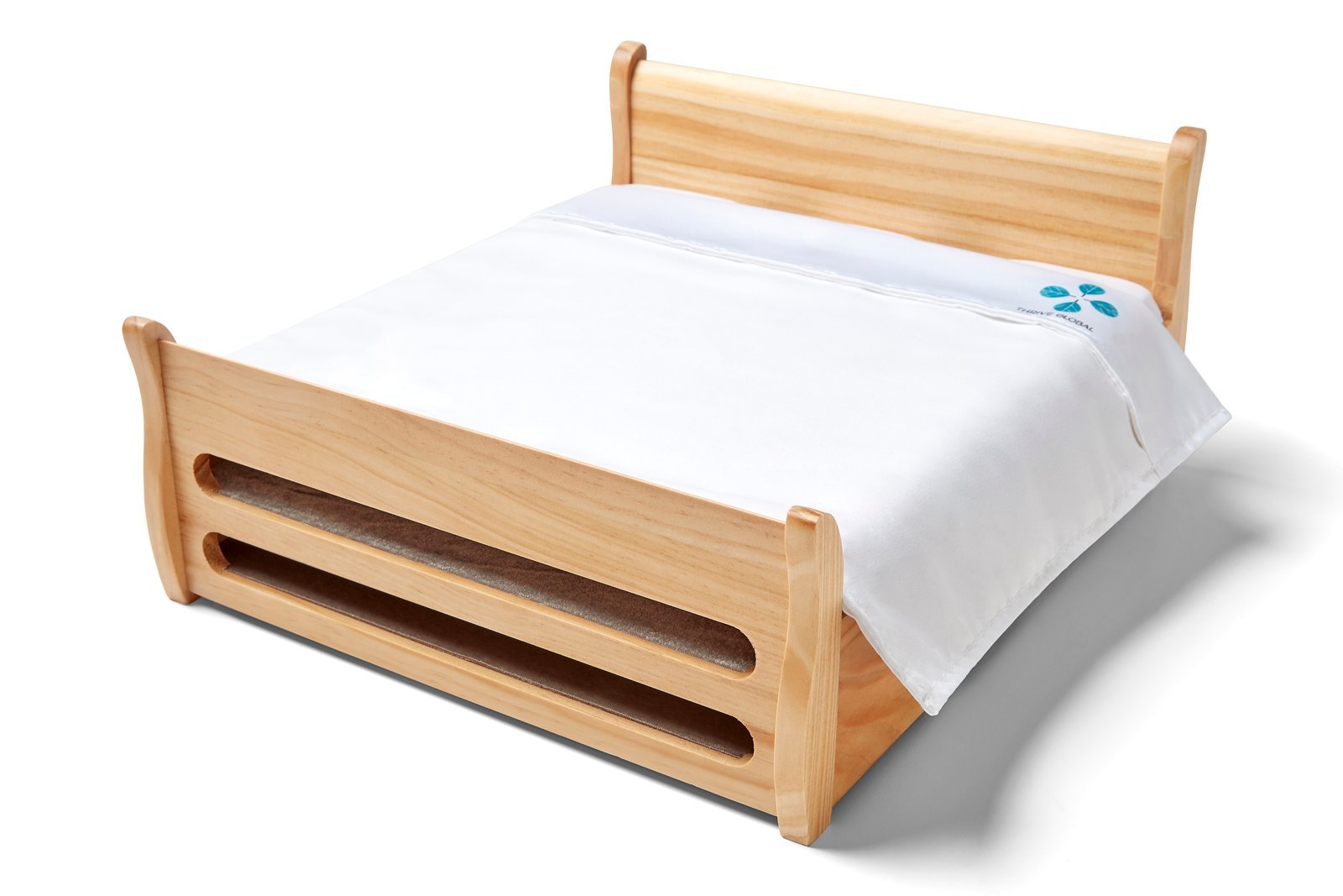 Arianna Huffington's Oak Wood Phone Bed Charging Station - Wireless Charger for Nightstand, Bedside Table & Office Desk - Fast Qi-Compatible Charging Dock for iPhone, Samsung & Smartphones
