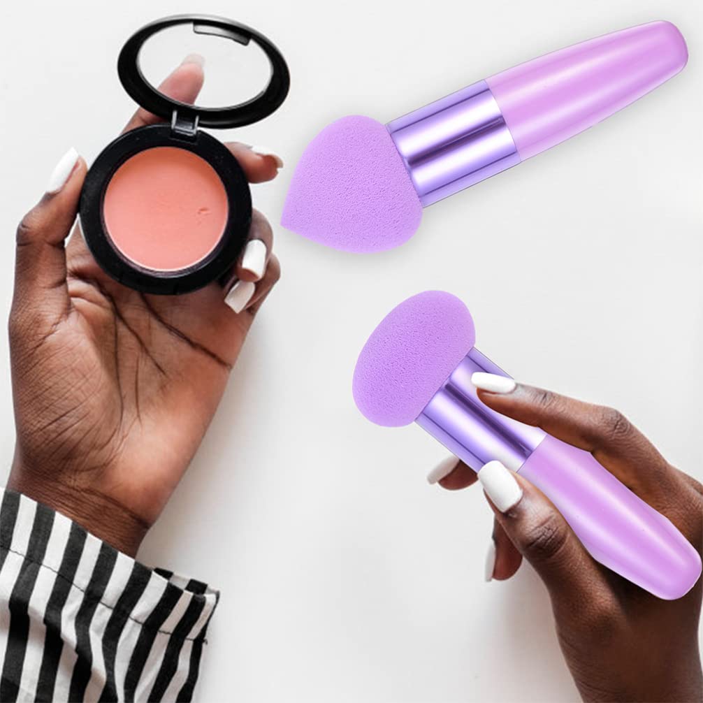 FOMIYES 6pcs Super Soft Mushroom Powder Puff with Handle - Makeup Blending Sponge for Liquid & Powder Foundation, Concealer - Perfect for Travel, Professional Makeup Artists & Everyday Beauty Routine