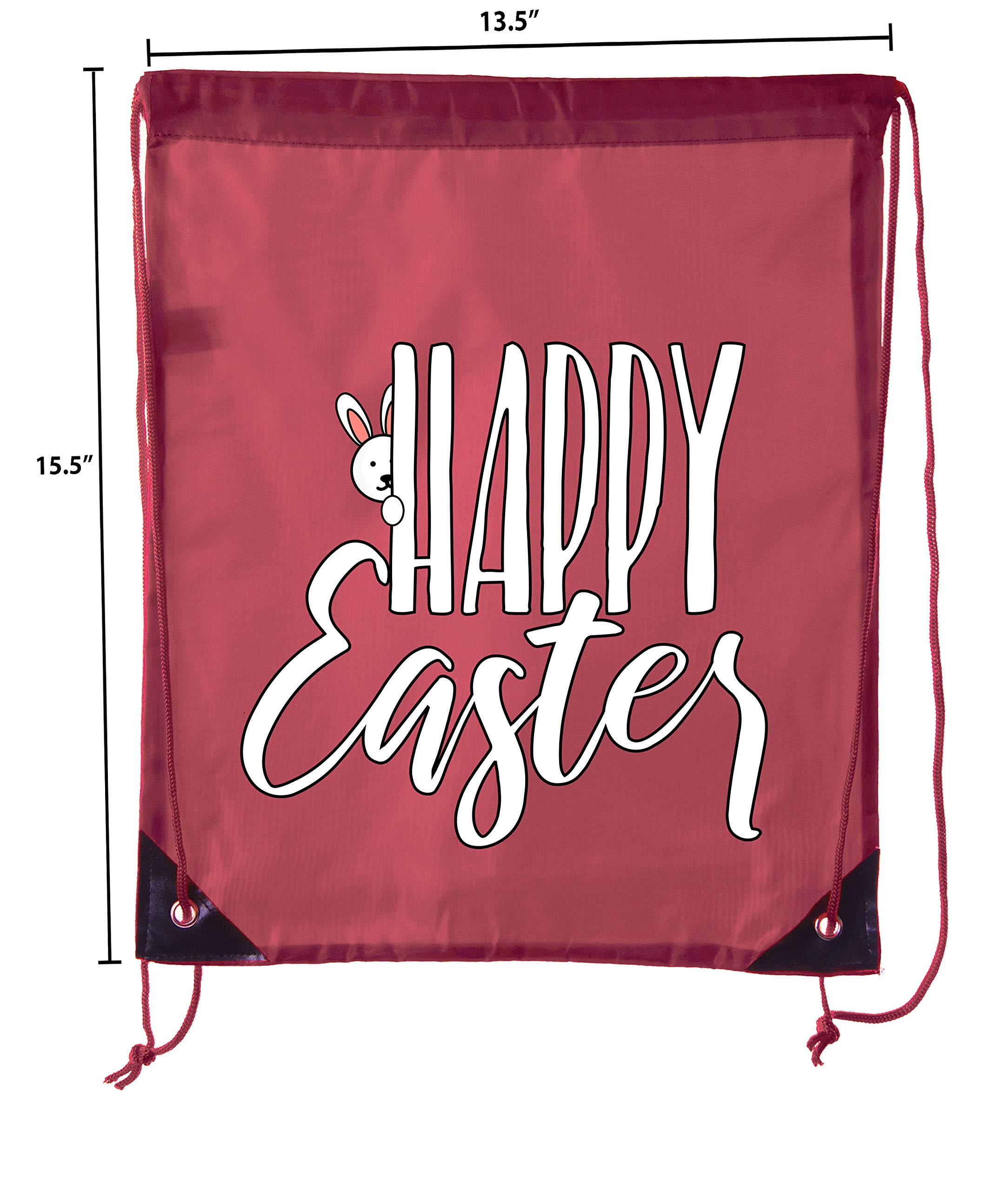 Easter Basket Bags with Drawstring - Bulk Party Favor Goody Bags for Easter Bunny Theme - Perfect for Easter Egg Hunts, Kids Party Favors & Spring Celebrations