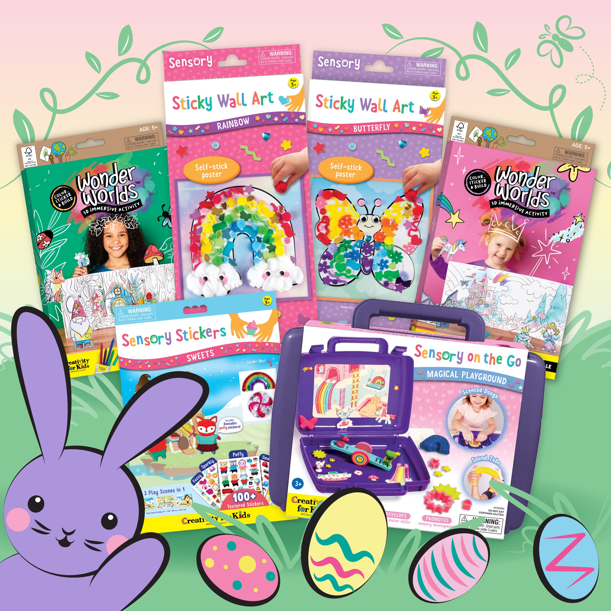 Easter Basket Bundle - DIY Fantasy Crafts for Preschoolers | Easter Party Favors, Classroom Activities & Spring Holiday Decorations