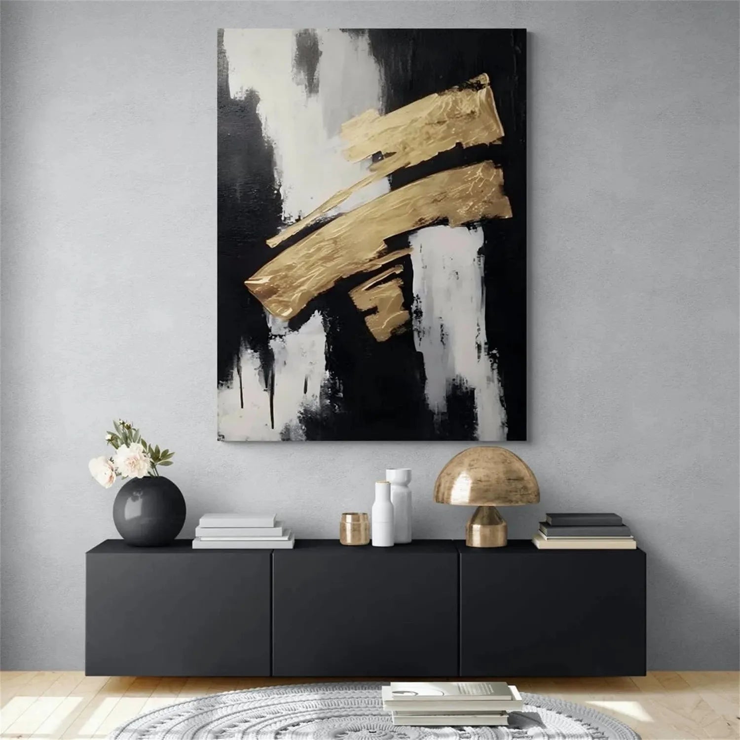Abstract Painting #AB 255 - Modern Wall Art for Living Room, Bedroom & Office Decor | Large Canvas Artwork for Home & Office