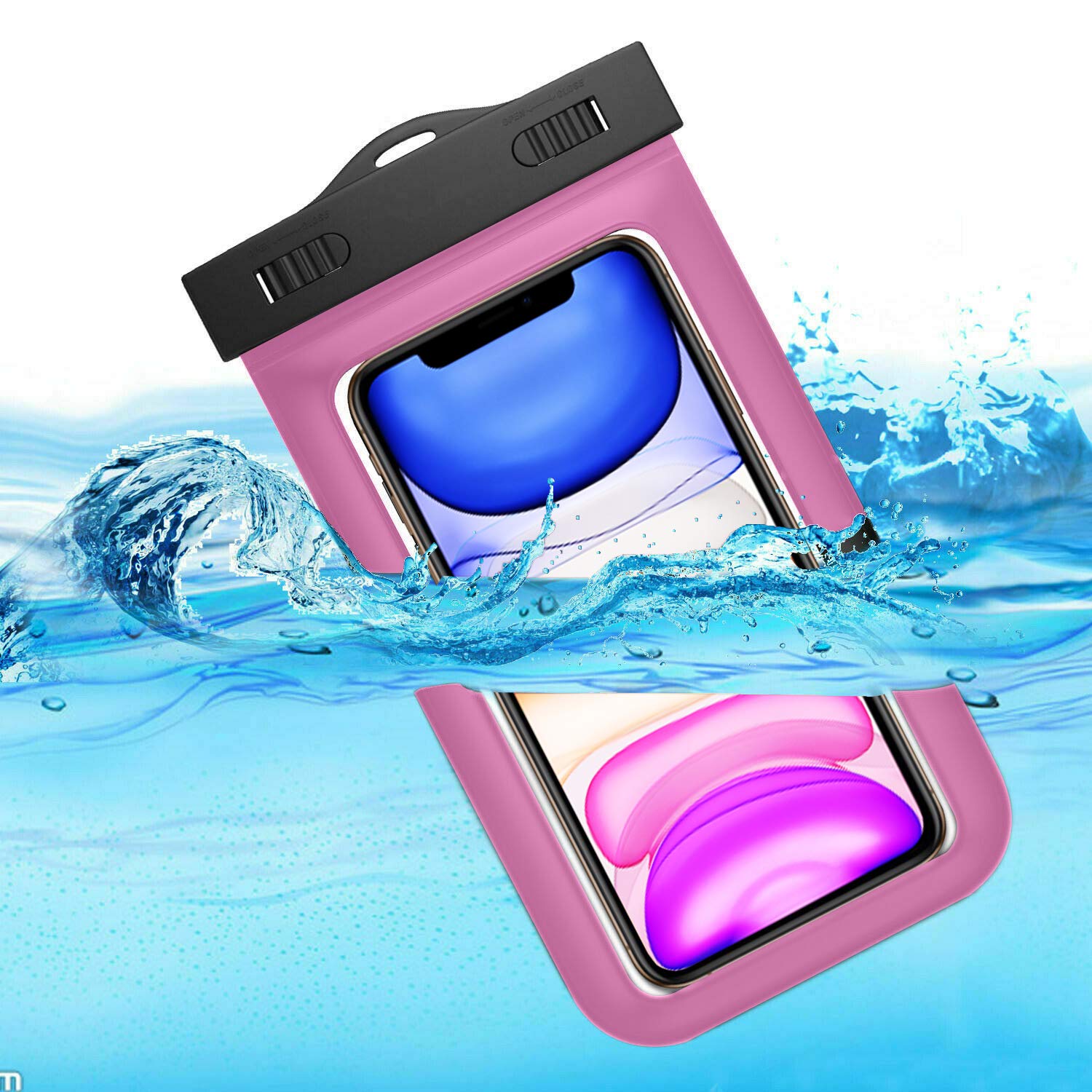 **Sovica IPX8 Waterproof Case for Huawei P Smart - Submersible Phone Pouch, Durable Waterproof Bag for Swimming, Beach, Kayaking (Pink)**