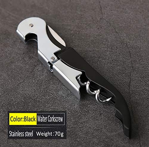 4-Pack Professional Waiter Corkscrew Wine Openers Set - Heavy Duty Stainless Steel Hinges for Restaurants, Bars & Sommeliers - Perfect for Wine Service, Hospitality & Home Entertaining (Black)
