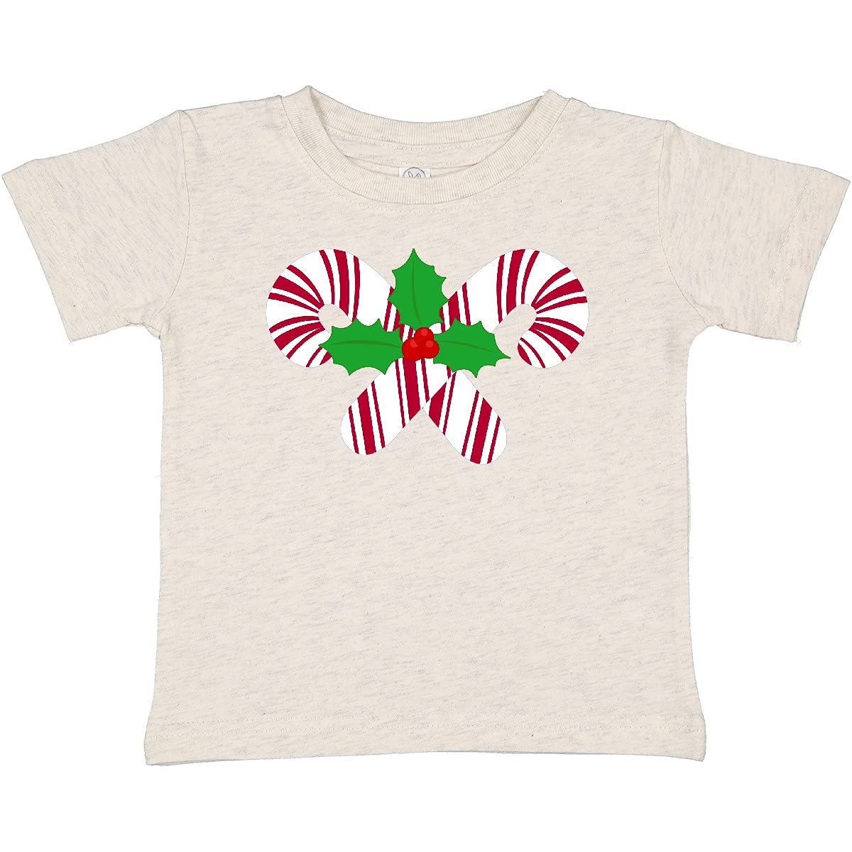 Inktastic Candy Canes and Holly Christmas Baby T-Shirt - Cute Holiday Outfit for Infants & Toddlers - Perfect for Christmas Photos, Family Gatherings & Festive Celebrations