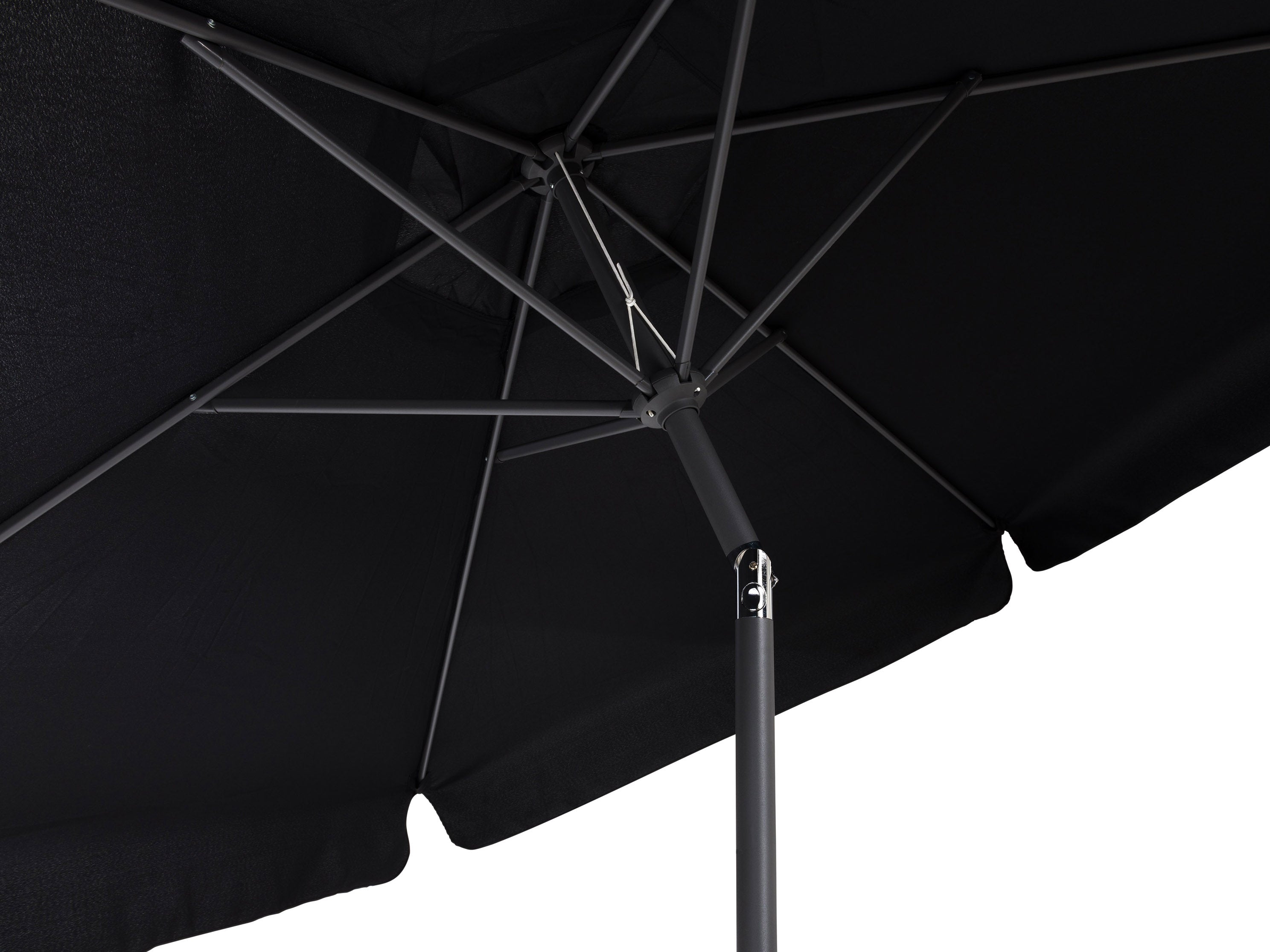 10ft Round Black Patio Umbrella - Outdoor Sun Shade for Garden, Poolside, Deck, and Backyard - UV Protection & Water Resistant