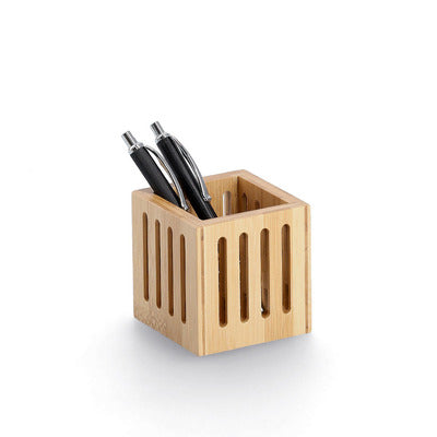 Bamboo Desk Organizer Set - Wooden Office Storage for Pens, Pencils & Supplies - Perfect for Home Office, School & Workspace Organization