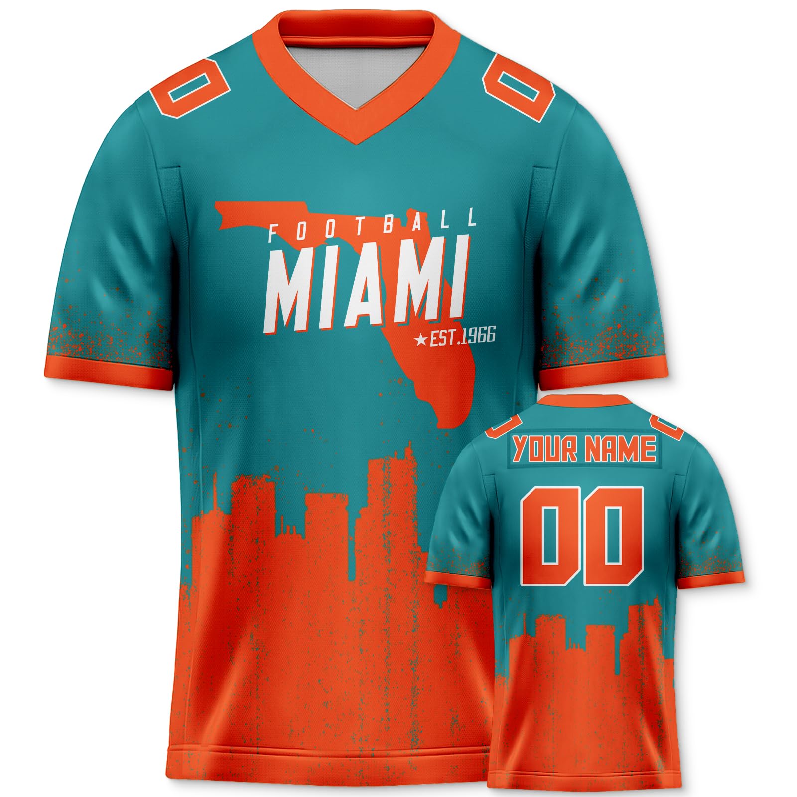Custom Personalized Football Jerseys with Printed/Stitched Names & Numbers - Men's Women's Youth Fan Jerseys - Perfect for Gifts, Team Uniforms, and Game Day Outfits
