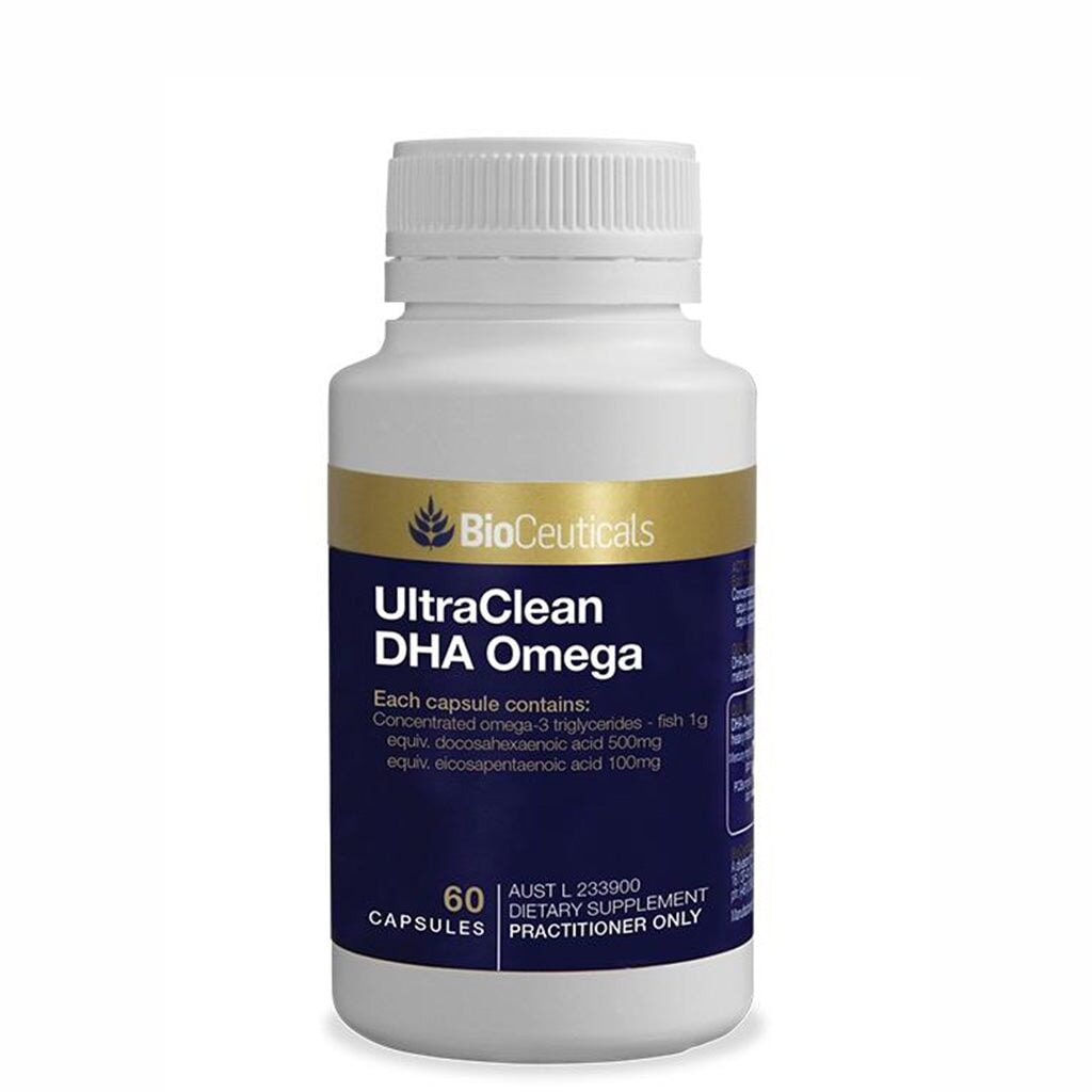BioCeuticals UltraClean DHA Omega-3 Fish Oil Supplement - 1000mg High Strength EPA & DHA for Heart, Brain & Joint Health - Supports Cognitive Function & Cardiovascular Wellness - Perfect for Daily Health Maintenance & Active Lifestyle
