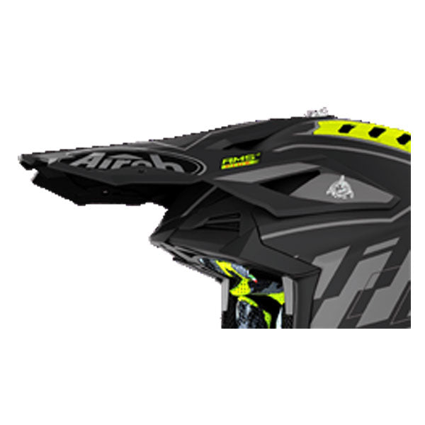 Airoh Peak For Aviator 3 Rampage Motorcycle Helmet - Matte Black Full Face Off-Road Bike Helmet for Men & Women - Perfect for Dirt Biking, Motocross & Adventure Riding