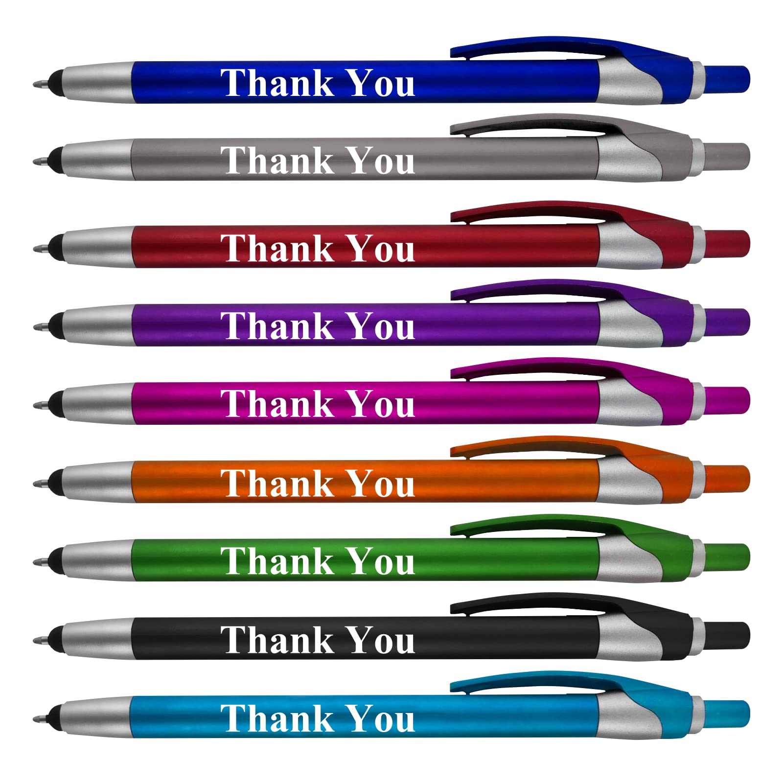 Custom Logo Ballpoint Pens with Stylus - 450 Pack for Marketing, Events & Parties - 2-in-1 Touchscreen Compatible Pen with Blue Ink - Perfect for Business Promotions, Trade Shows & Corporate Gifts