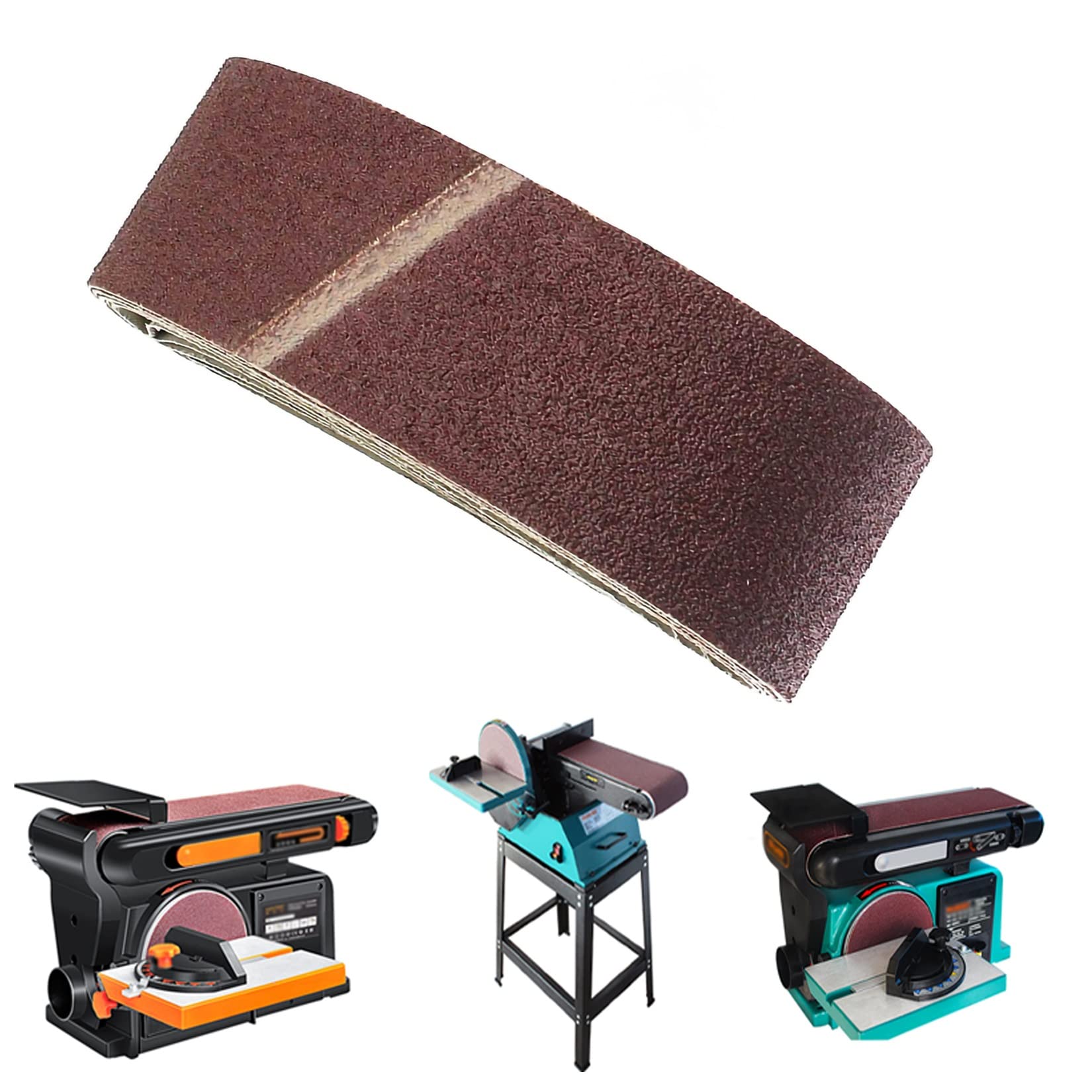 10-Pack Aluminum Oxide Sanding Belts 2 x 72 Inch - 50 x 1800MM Assorted Grits for Belt Sander - Woodworking, Metal Polishing & DIY Projects - Durable Abrasive Grinder Belts for Smooth Finishing