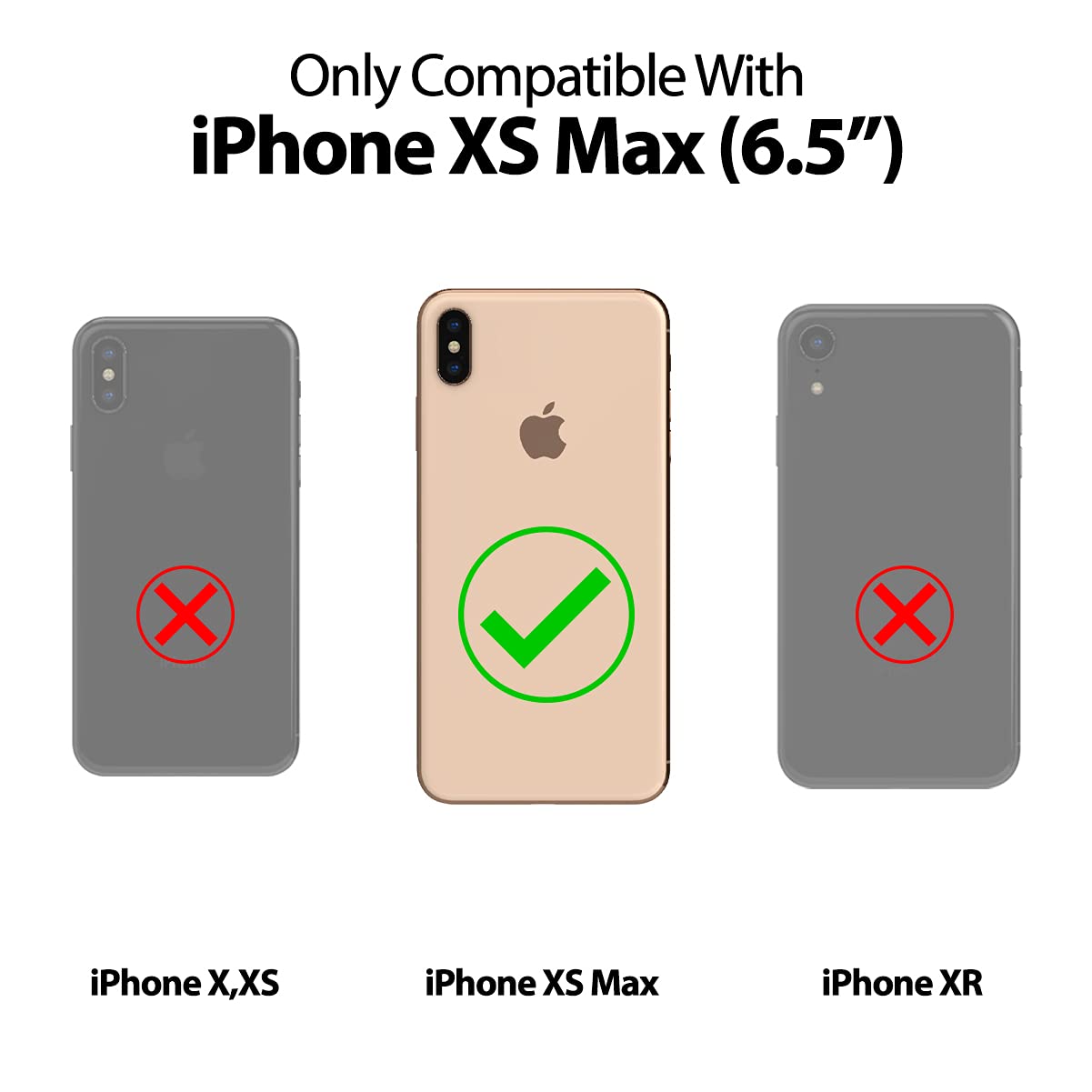 GOOSPERY Magnetic Secure Bumper Case for iPhone Xs Max - Card Holder Wallet Case with Auto Closure | Dual Layer Protection & Sticky Mirror | Perfect for Work, Travel & Everyday Use (Red)