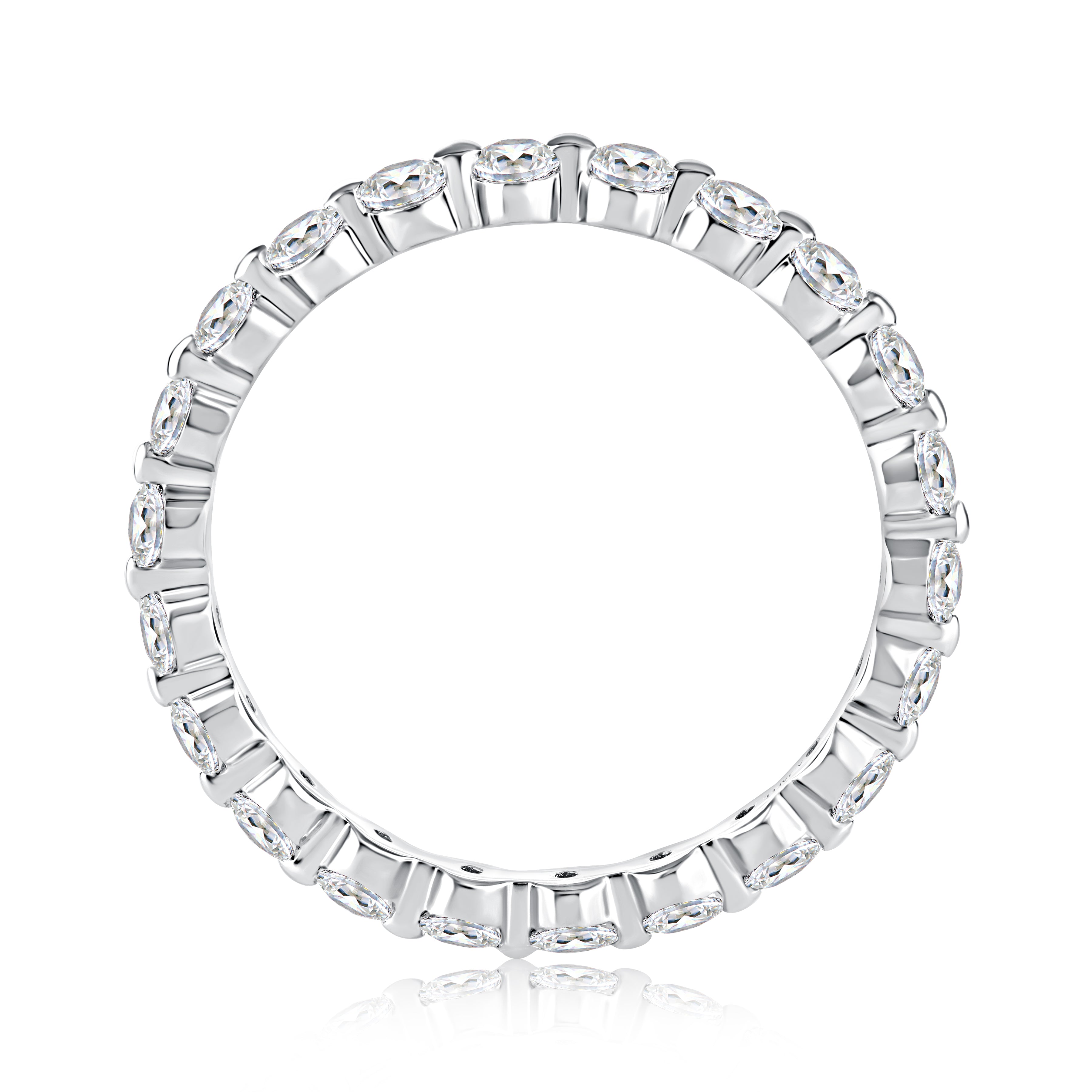 Exquisite 14K Gold Round Diamond Eternity Wedding Band for Women - Perfect for Anniversary Gifts & Bridal Jewelry