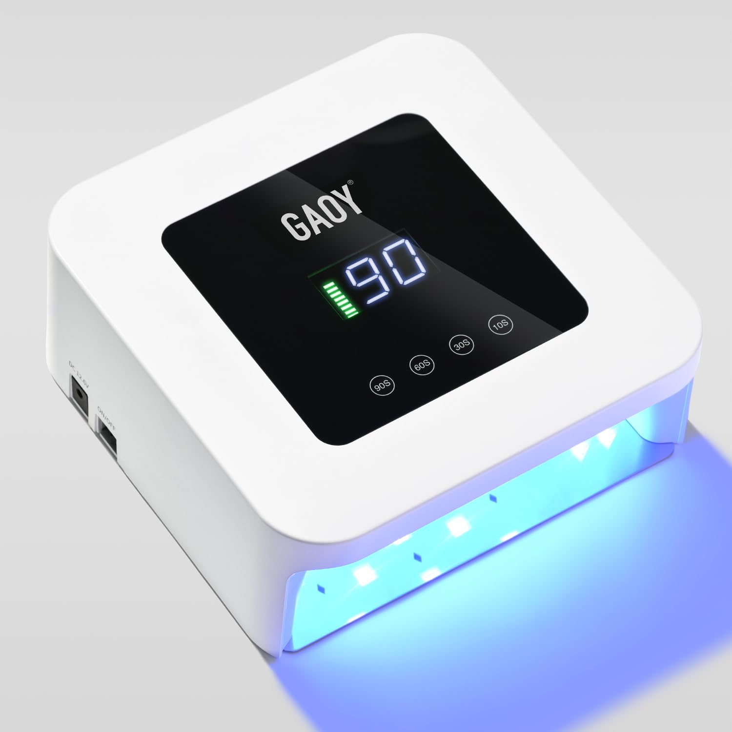 Professional Rechargeable UV LED Nail Lamp for Gel Polish - 4 Timer Settings with Auto Sensor & Sensitive Mode - Fast Curing Portable Nail Dryer for Home Salon & Travel - White