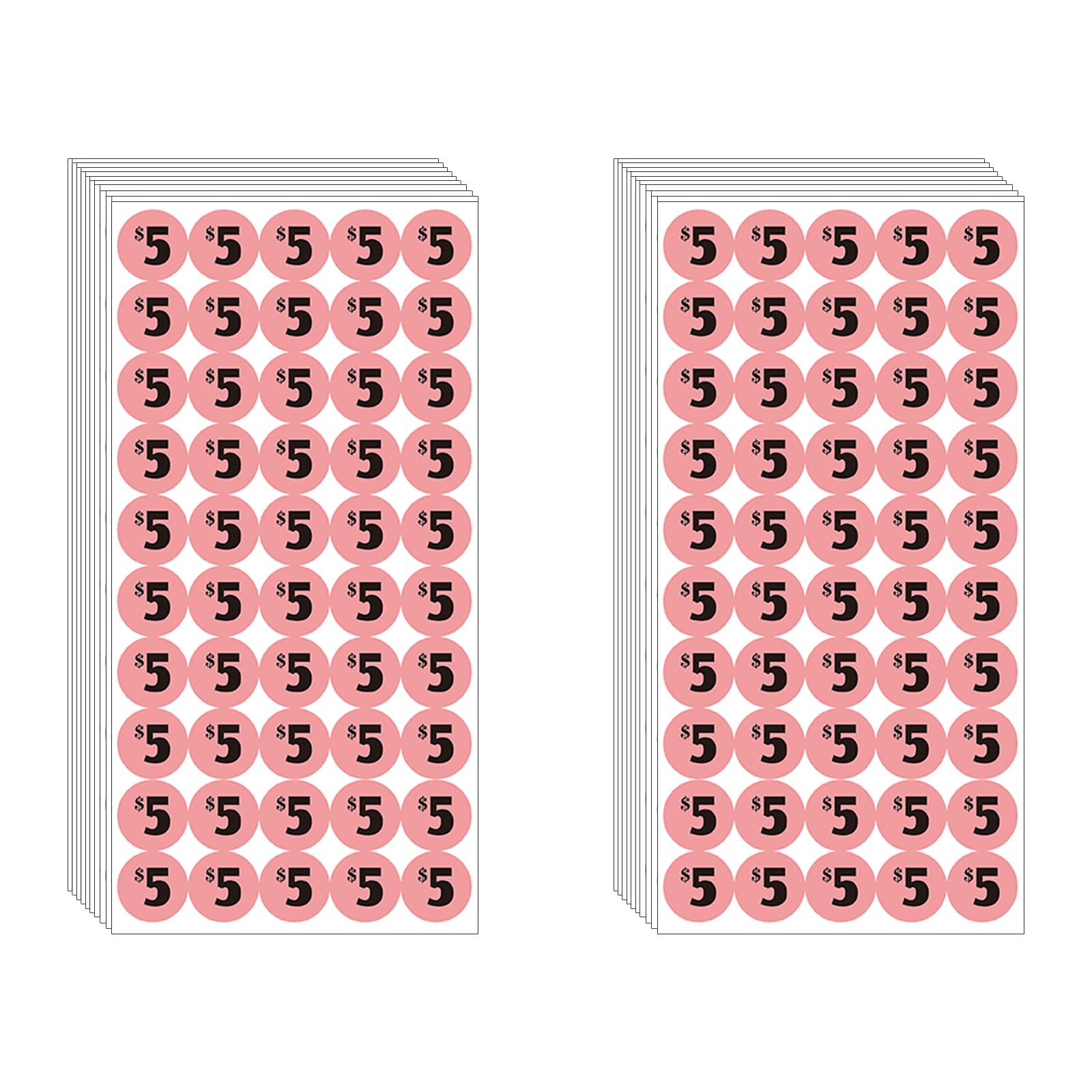 DUGUTUL 1000-Piece Color-Coded Pricing Stickers for Garage Sales & Flea Markets - 3/4 Inch Round Labels with Bold Fonts for Clear Visibility & Easy Organization - Perfect for Retail Pricing, Yard Sales & Inventory Management