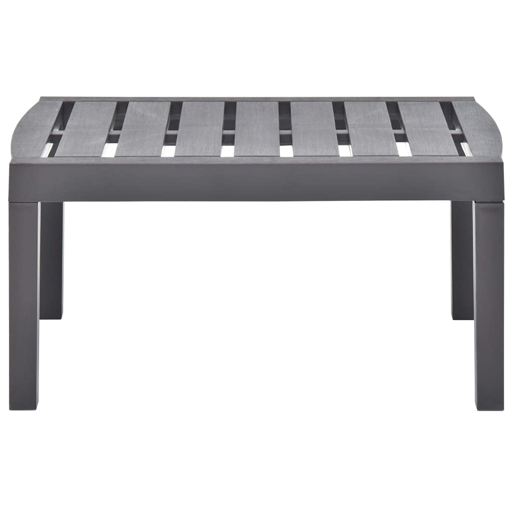 vidaXL Patio Table with Storage - Outdoor Coffee Table & End Table - Mocca Plastic Garden Furniture for Picnic, Camping, Porch, Deck, Lawn & Backyard - Perfect for Outdoor Dining & Relaxation