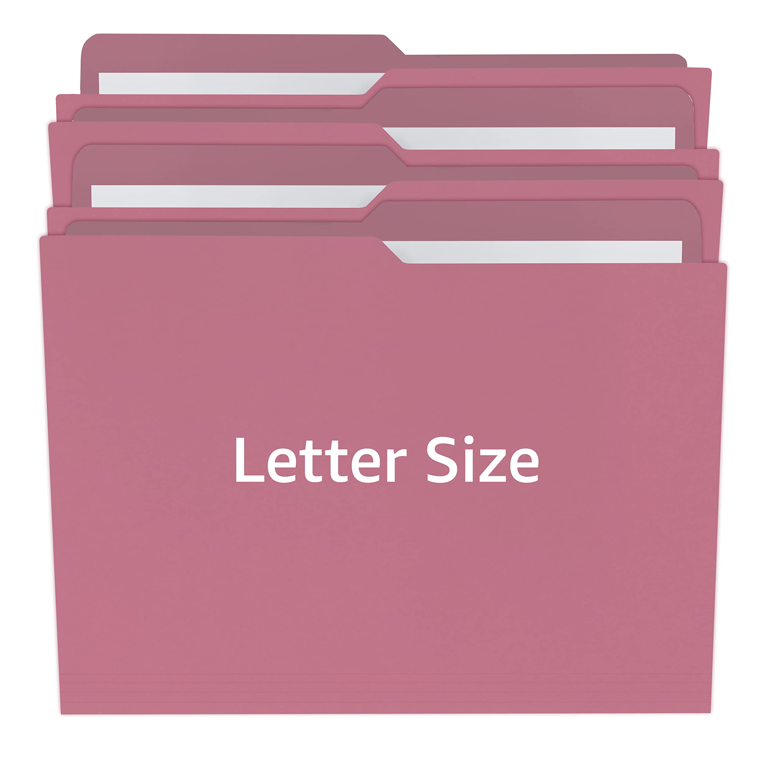 100-Pack Light Pink Letter Size File Folders with 1/2 Cut Tab - Office & School Supplies for Organizing Documents - Perfect for Filing, Storage, and Bulk Paperwork in Home Offices, Classrooms, and Workplaces