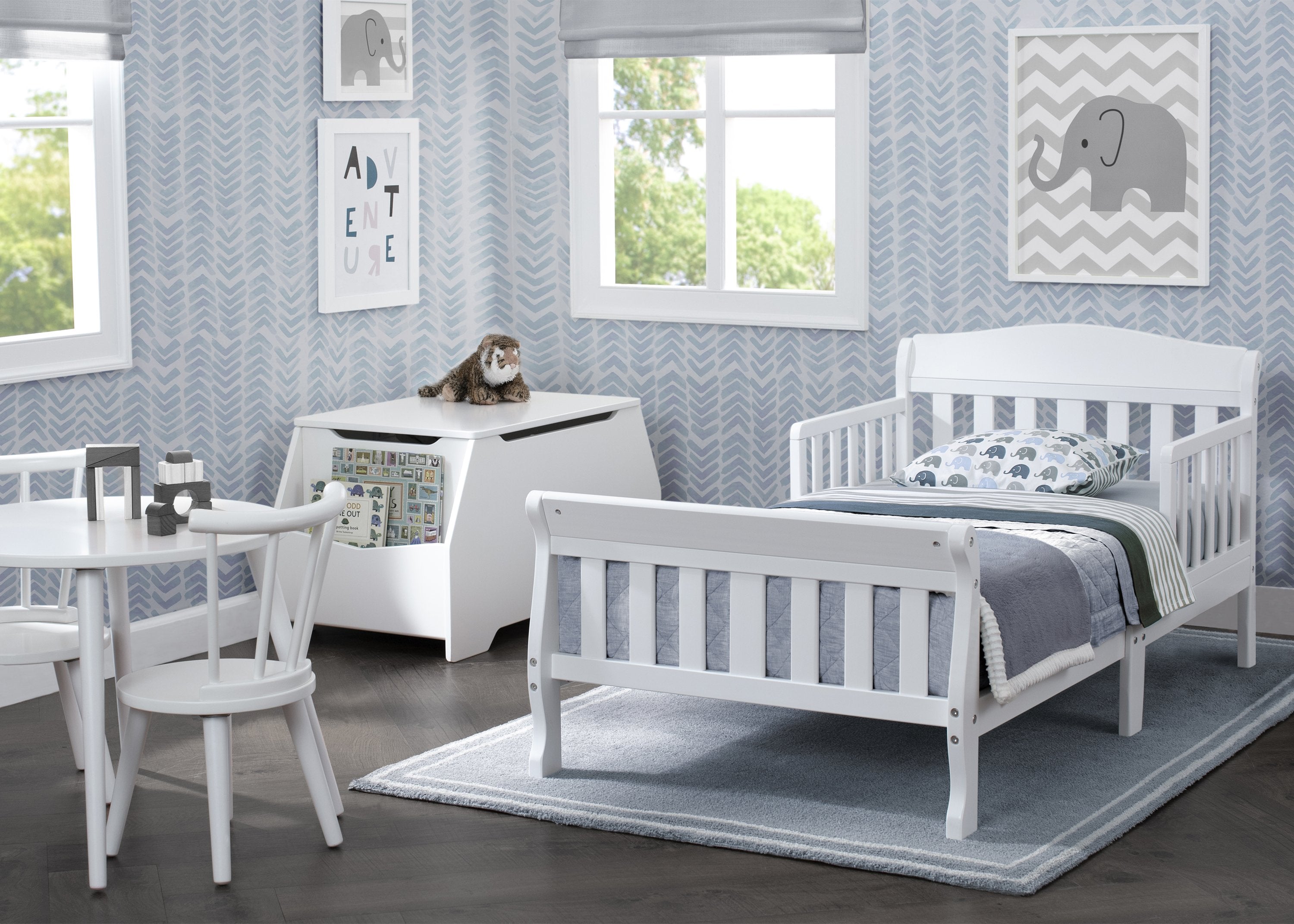 Canton Toddler Bed for Kids - Safe & Comfortable Wooden Toddler Bed with Guardrails | Perfect for Nursery, Daycare & Transitioning from Crib to Big Kid Bed