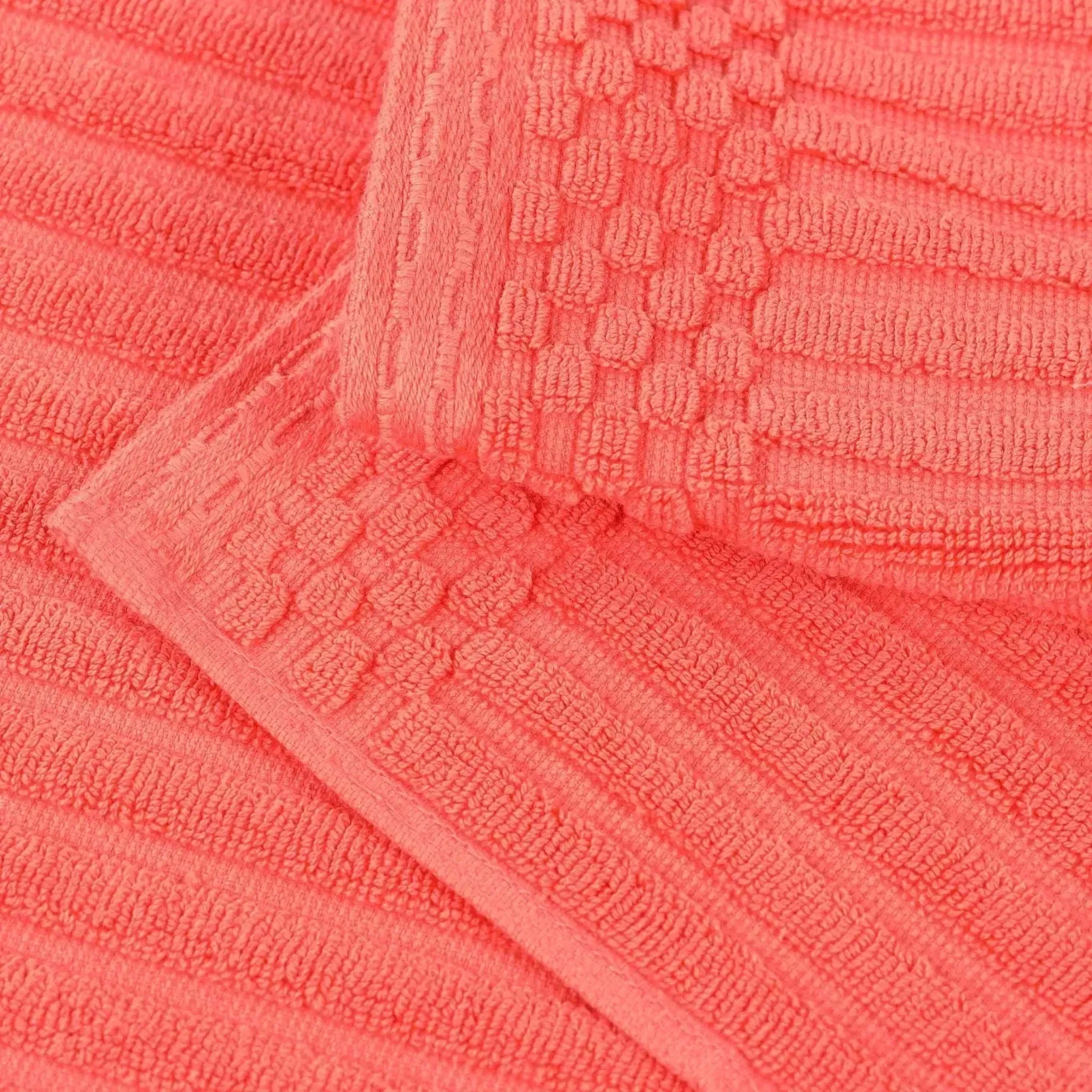 Premium Soho Ribbed Cotton Hand Towel Set - 4-Piece Ultra Absorbent Bath Towels for Kitchen, Bathroom & Gym - Soft & Quick-Drying