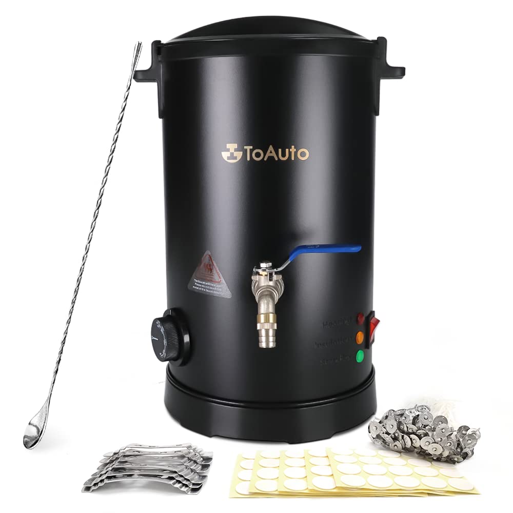 TOAUTO 10Lbs Electric Wax Melter for Candle Making - Fast Heating Wax Melting Pot with Precision Temperature Control, No-Drip Spout & Easy Clean - Perfect for DIY Candles, Wax Sealing, and Aromatherapy at Home