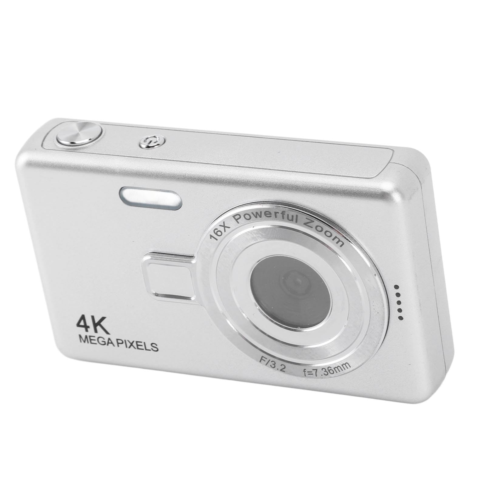 Kids Digital Camera with Anti-Shake - 1080P HD Photography Camera for Children & Students, Portable Silver Camera for Travel, Birthday Gifts & School Projects